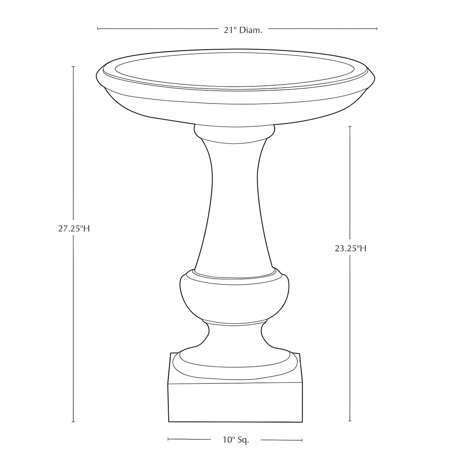 Greystone Concrete Pedestal Birdbath with Stand