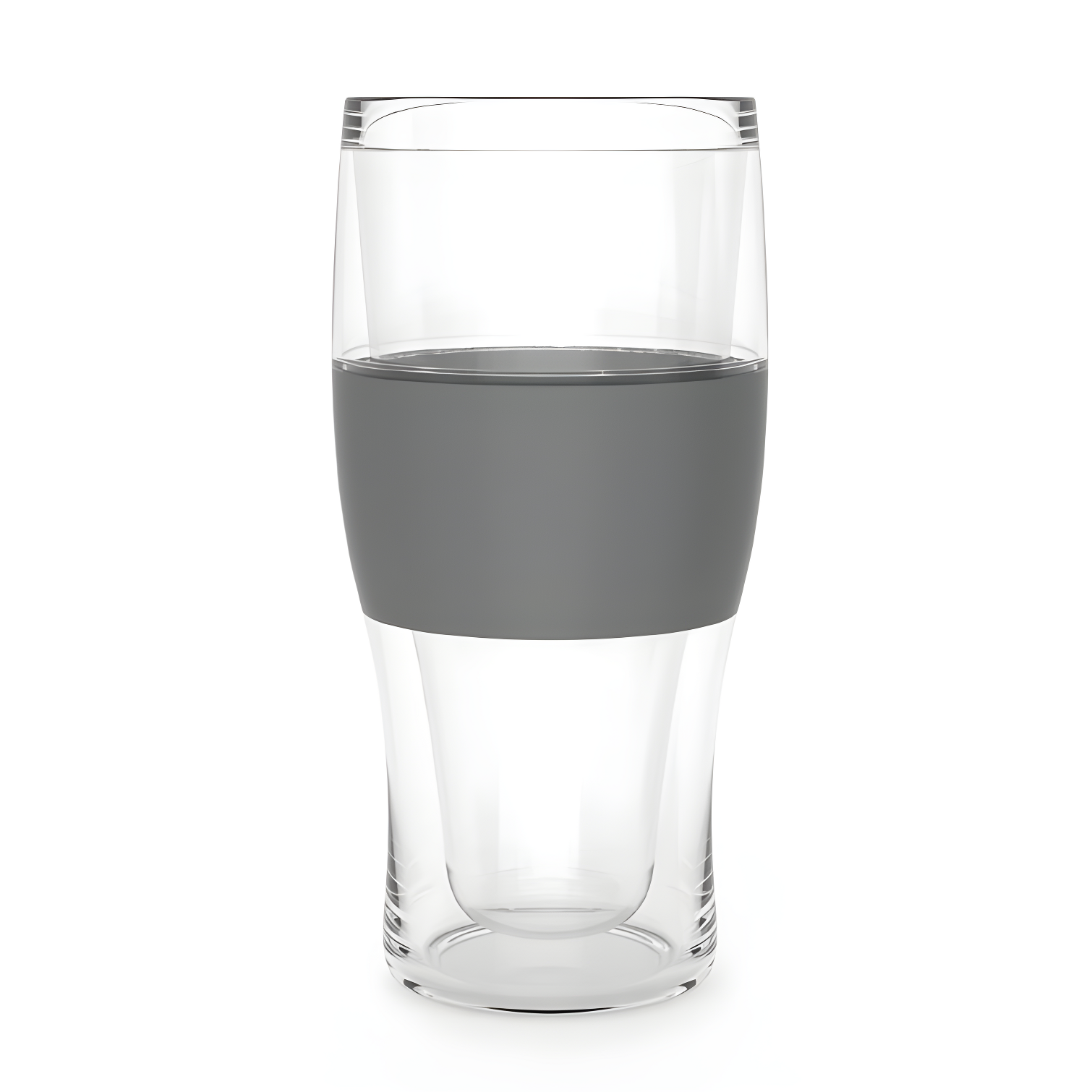 Gray Double-Walled Insulated Freezable Pint Glasses Set