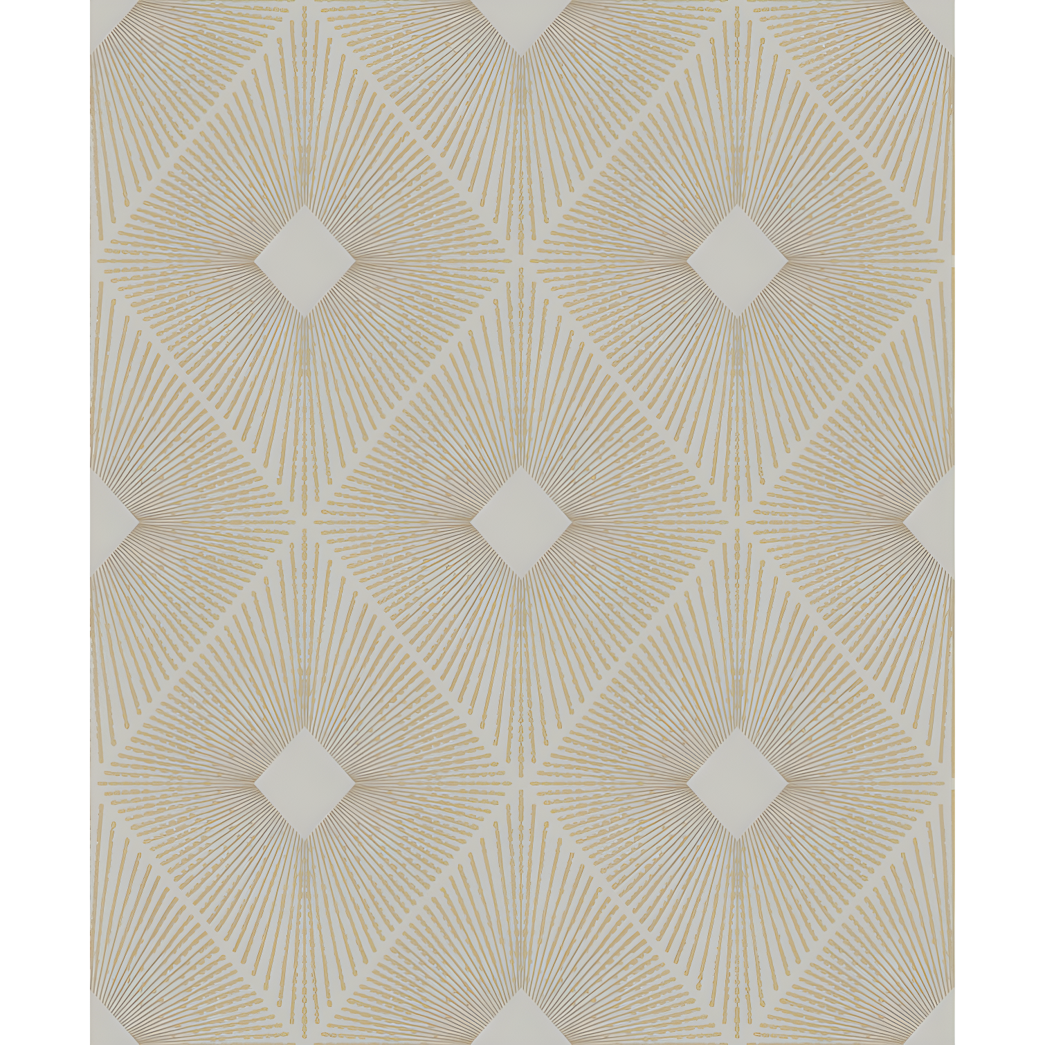 Warm Grey and Gold Geometric Washable Wallpaper