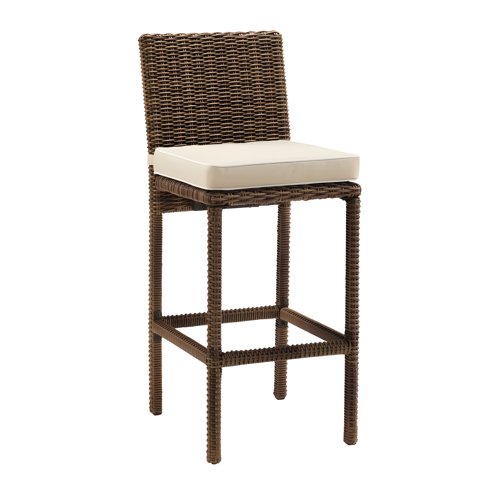 All-Weather Wicker 46'' Sand Bar Height Stools Set of 2