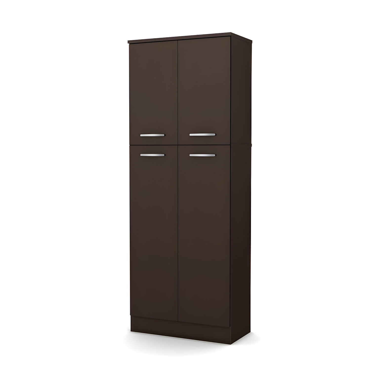 Chocolate 61'' Tall Kitchen Pantry with Adjustable Shelves