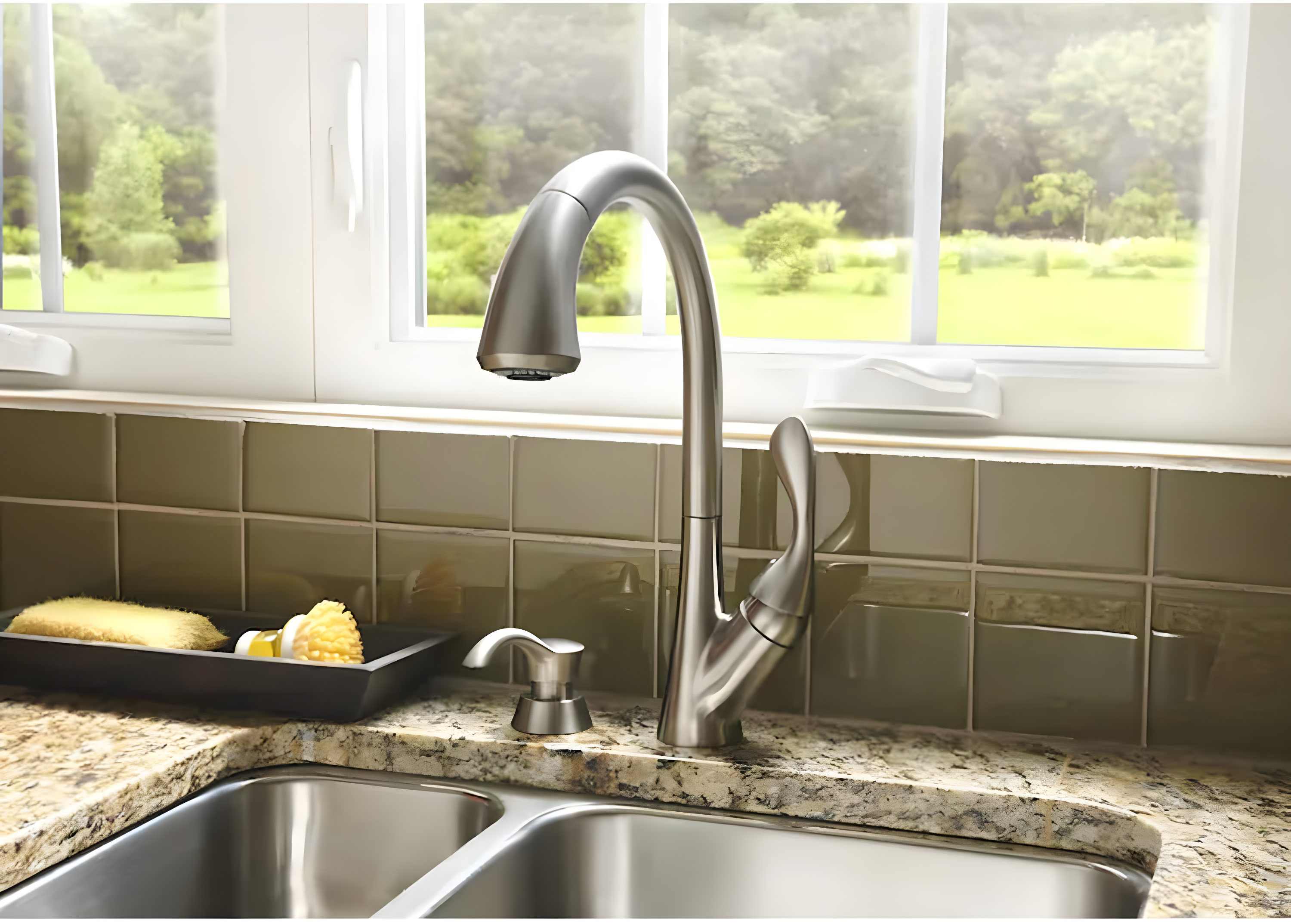 Stainless Steel Modern Pull-Down Kitchen Faucet with Spray