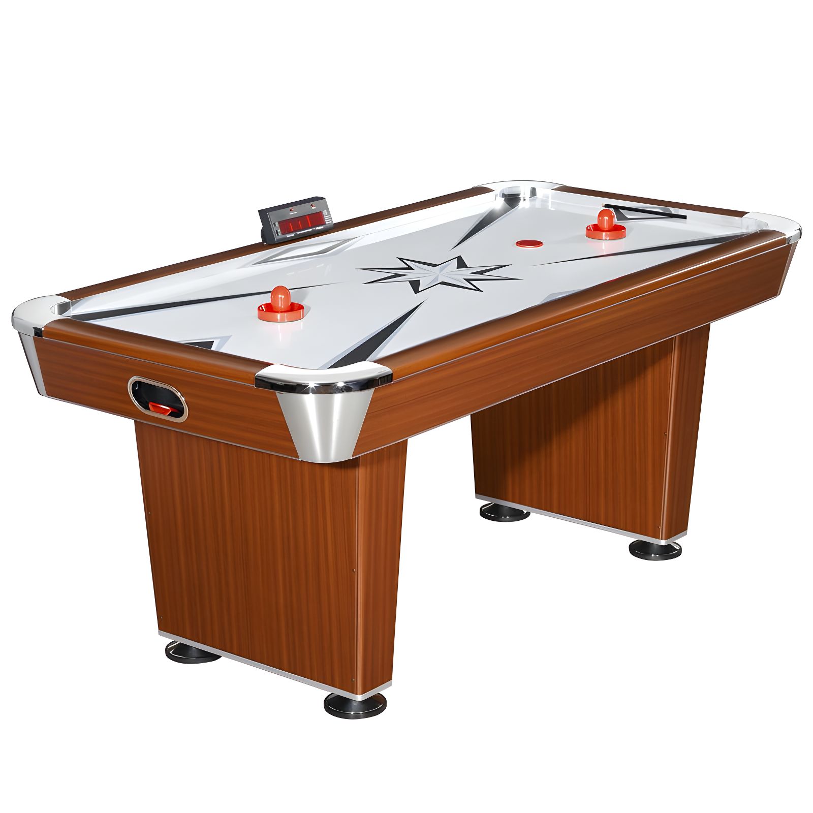 Midtown 72'' Cherry Wood Air Hockey Table with Digital Scoreboard