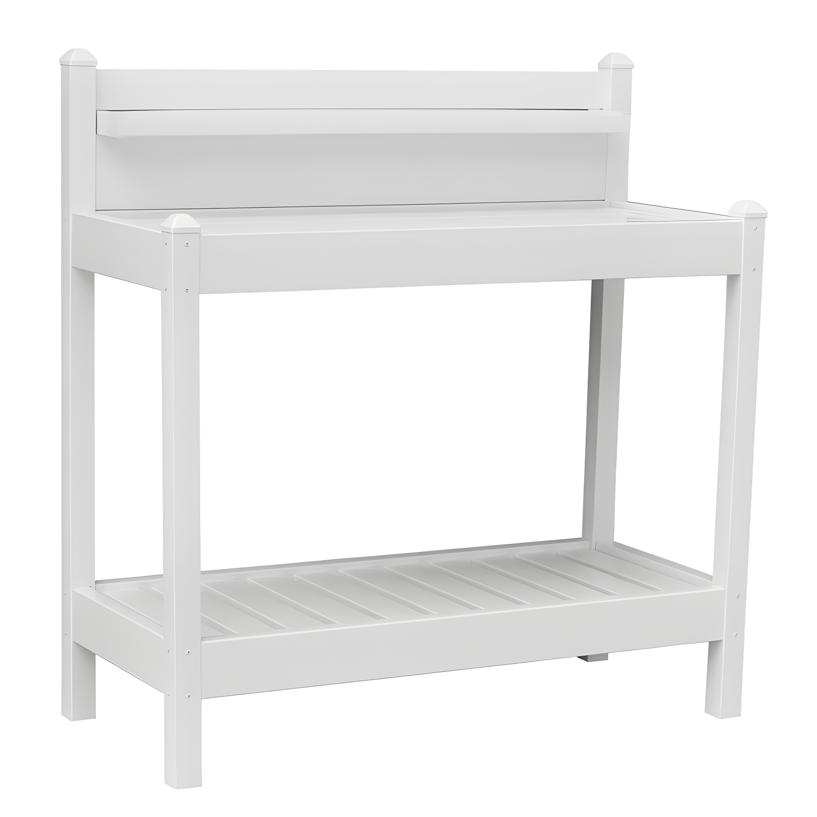 Greenfield Heavy-Duty White PVC Vinyl Gardening Potting Bench