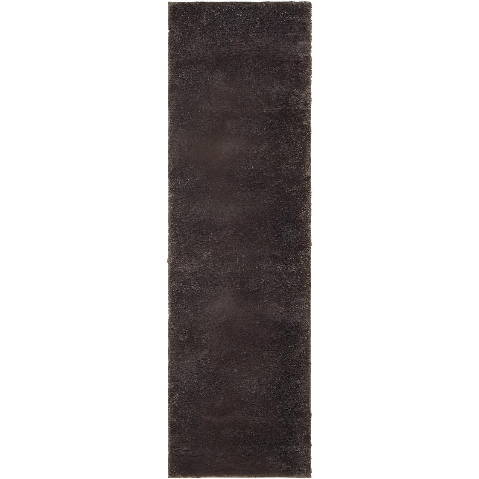 Brown 2'3" x 12' Synthetic Shag Runner Rug