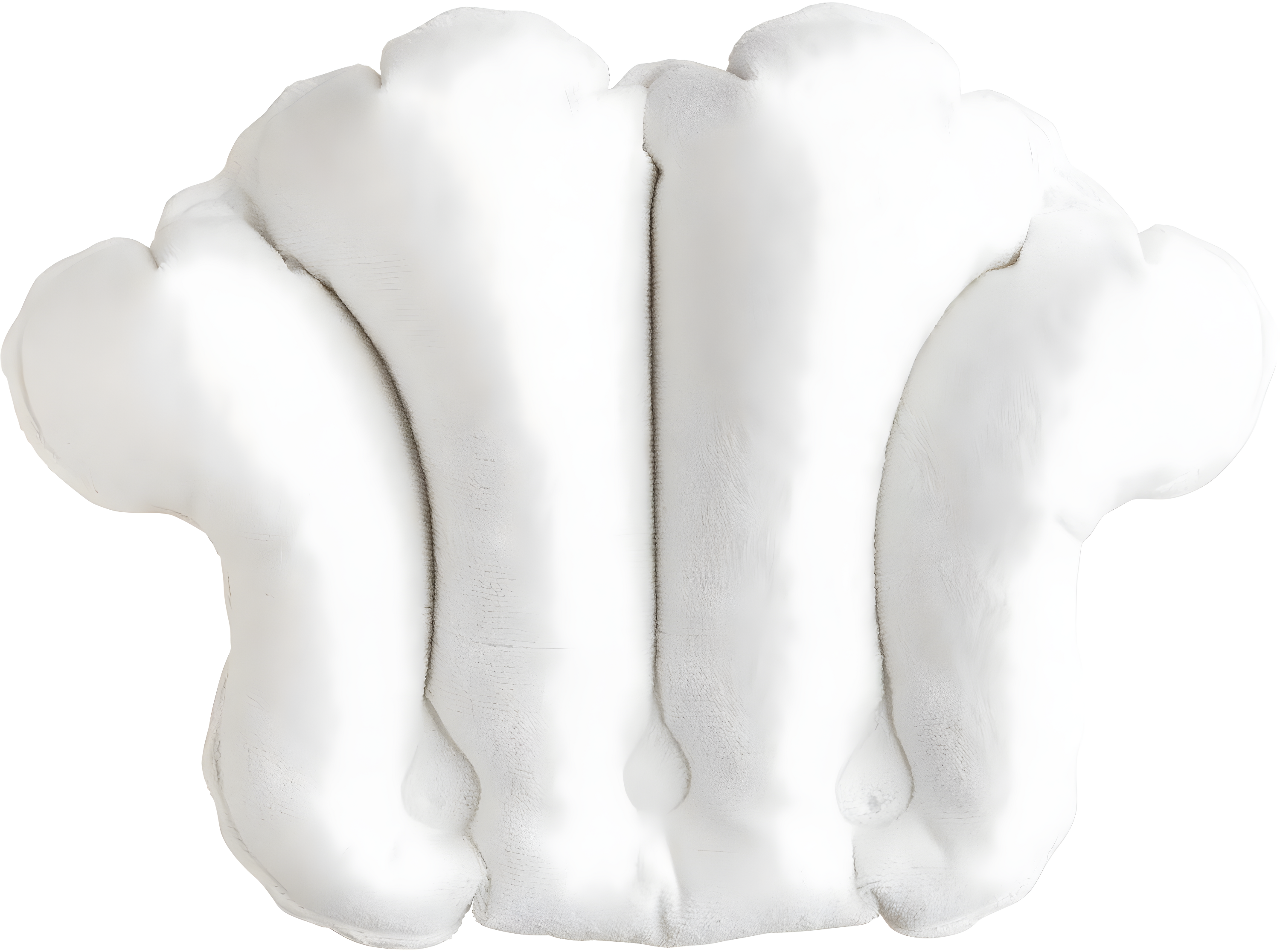 White Microfiber Bath Pillow with Suction Cups