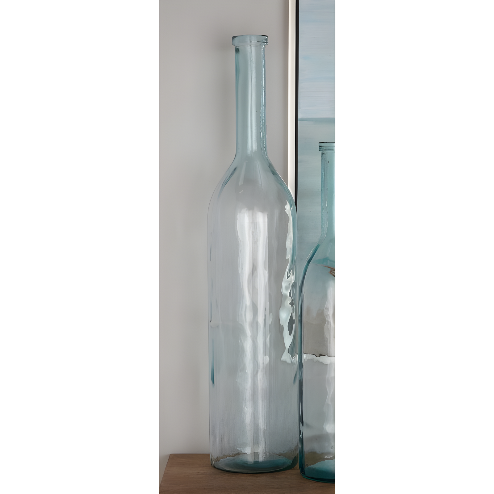 Aquamarine Spanish Elegance 30" Tall Recycled Glass Vase