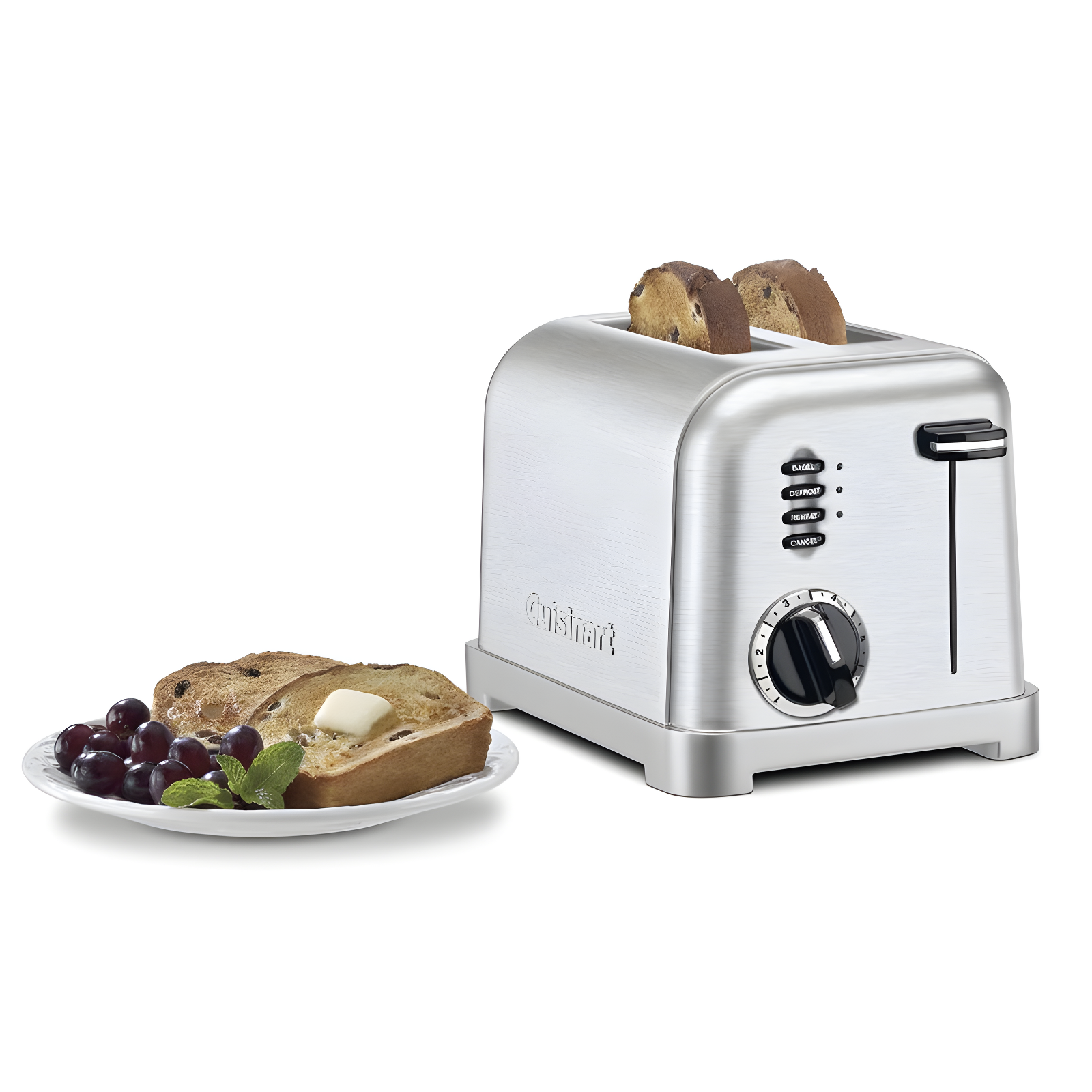 Stainless Steel 2-Slice Toaster with Crumb Tray