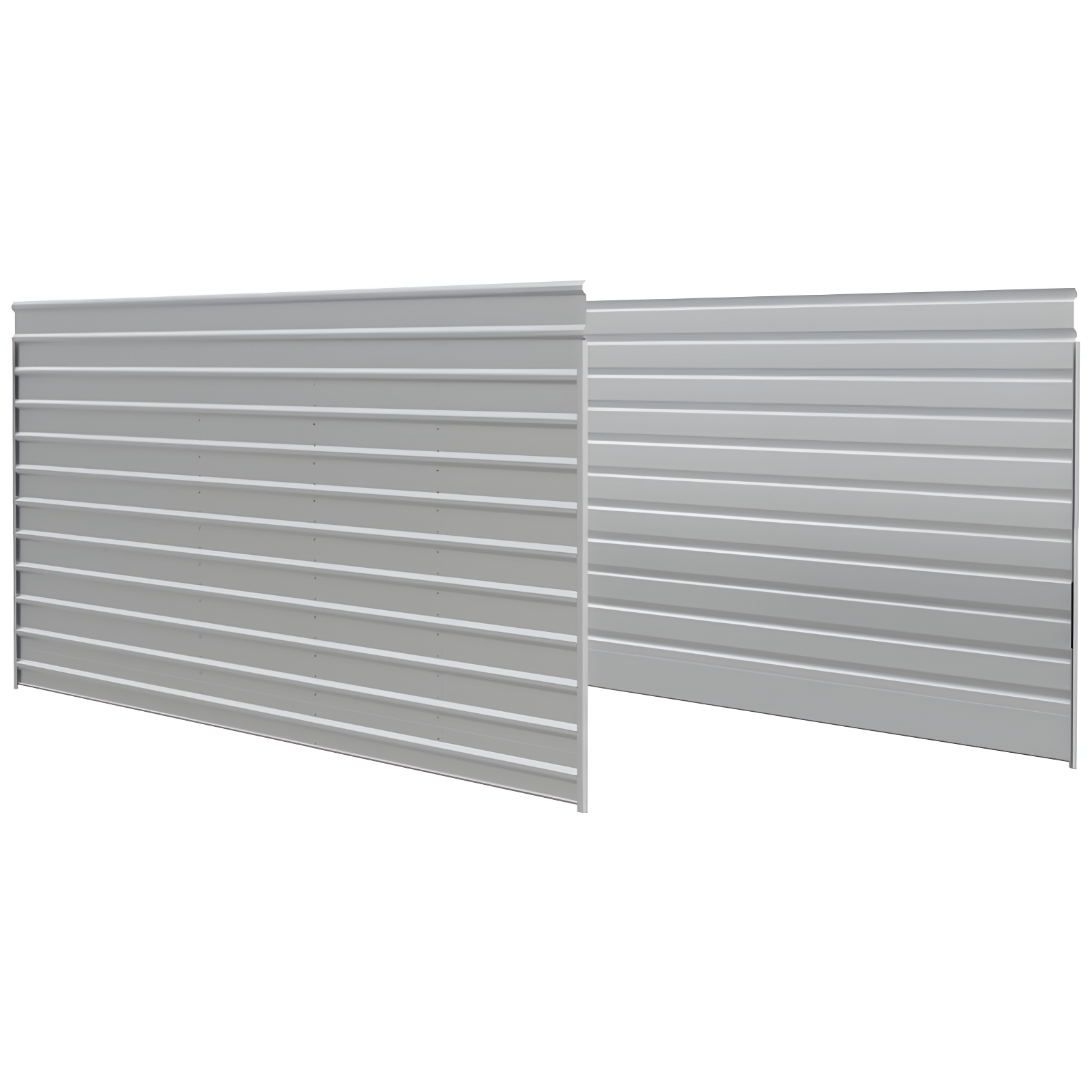 24 ft x 9 ft Eggshell Steel Carport Enclosure Kit