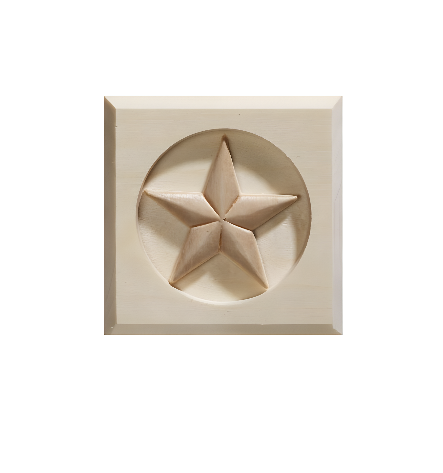 3.5'' Square Star Solid Wood Rosette Corner Block