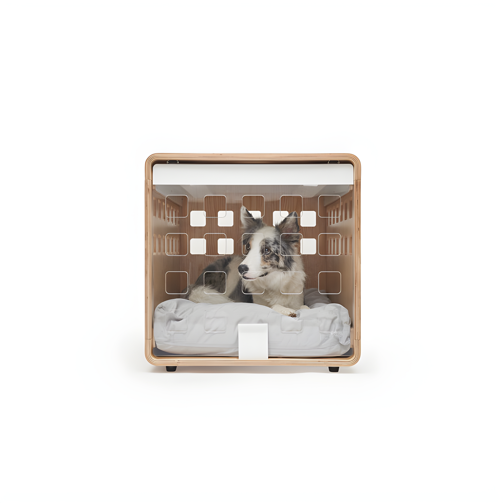 Small Signature Ash Bentwood Pet Crate Table