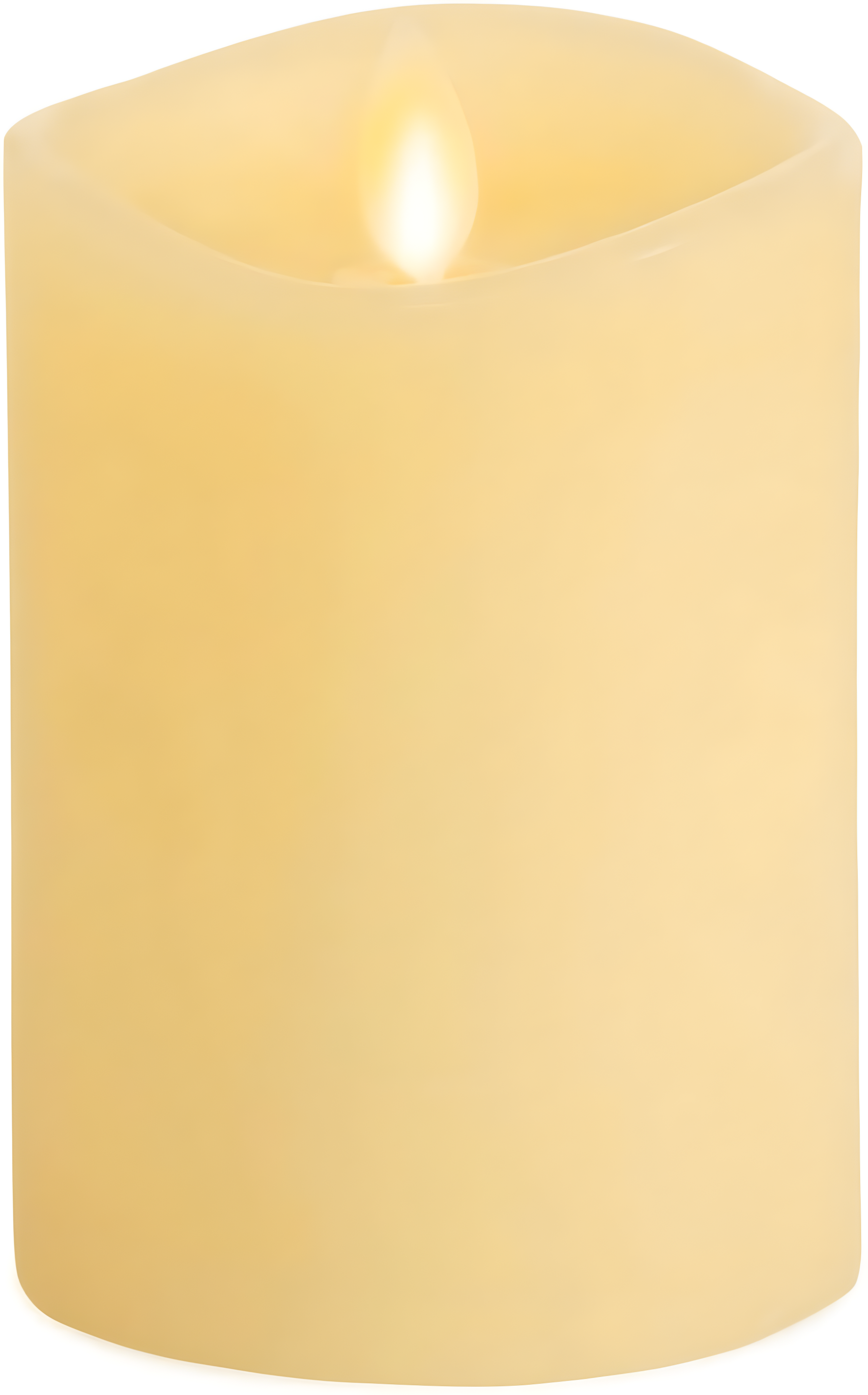 Ivory Matte Flameless LED Pillar Candle with Timer