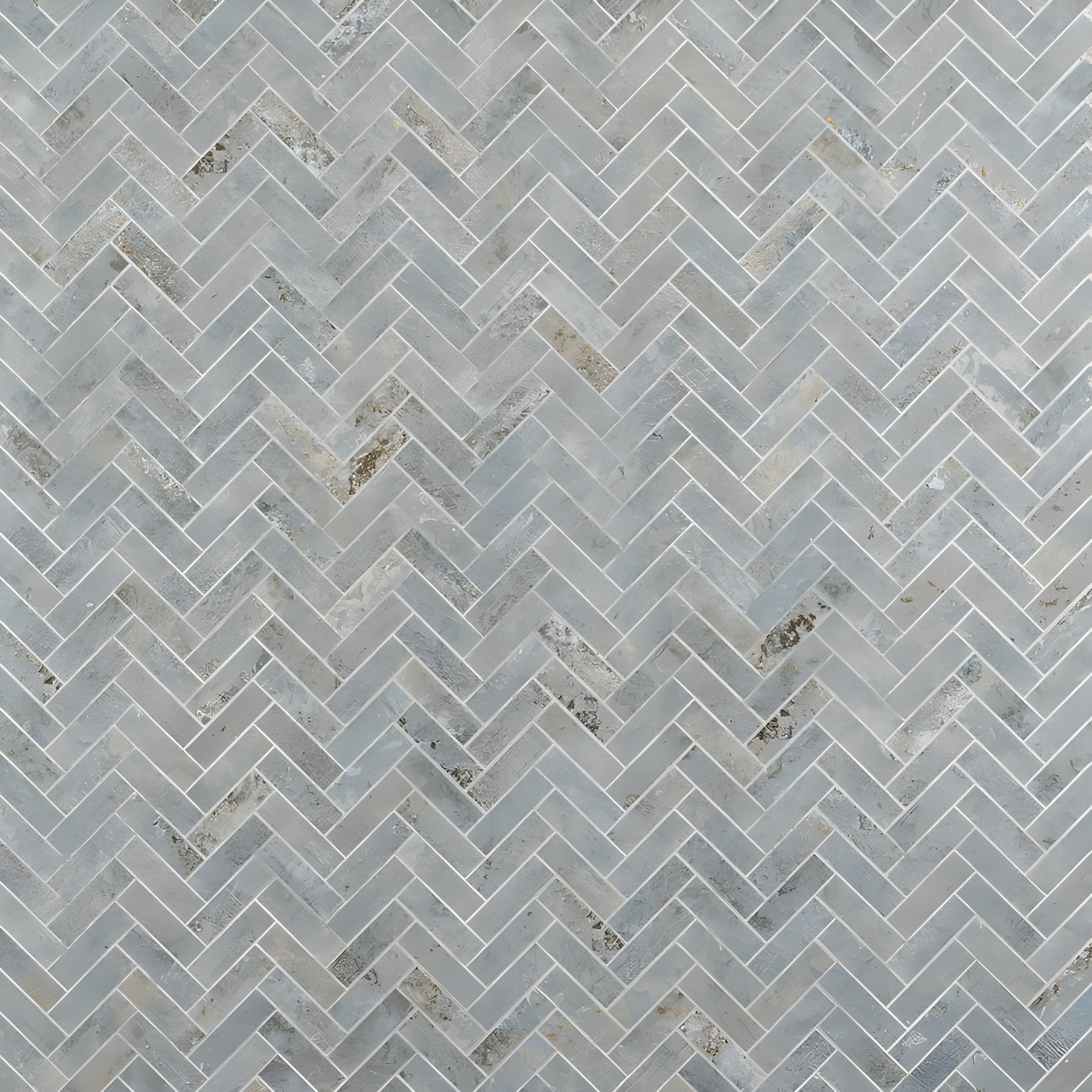 Ocean Blue Herringbone Matte Porcelain Mosaic Tile