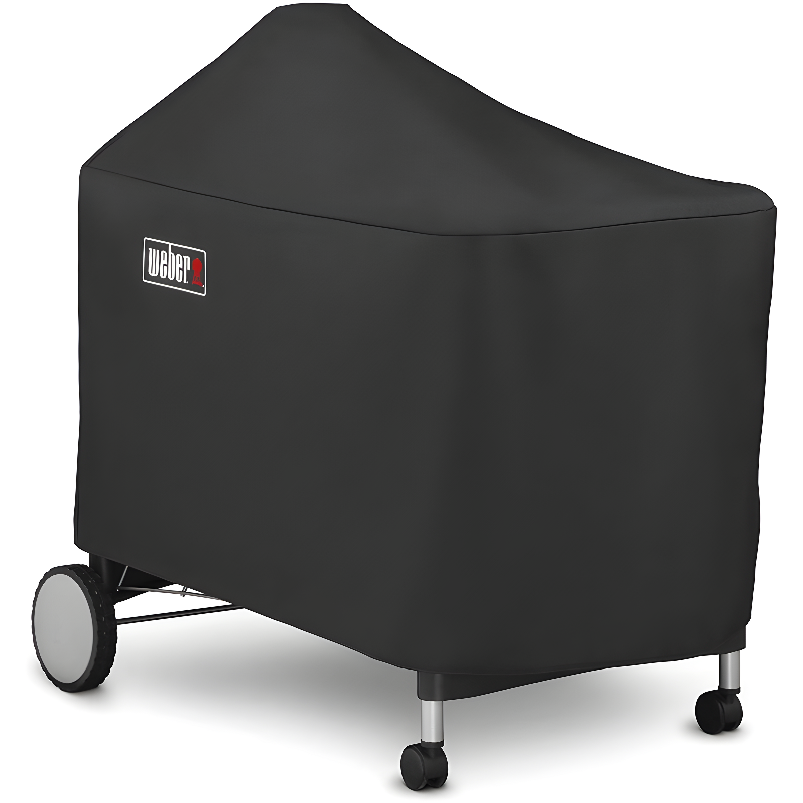 Black Polyester Grill Cover with Storage Pouch