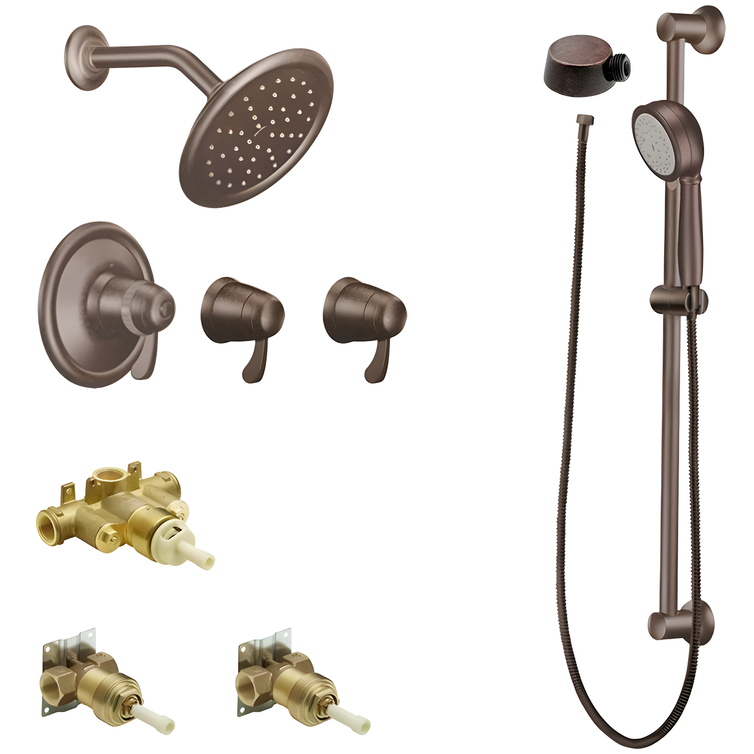 Oil Rubbed Bronze Wall Mounted Rain Shower Faucet