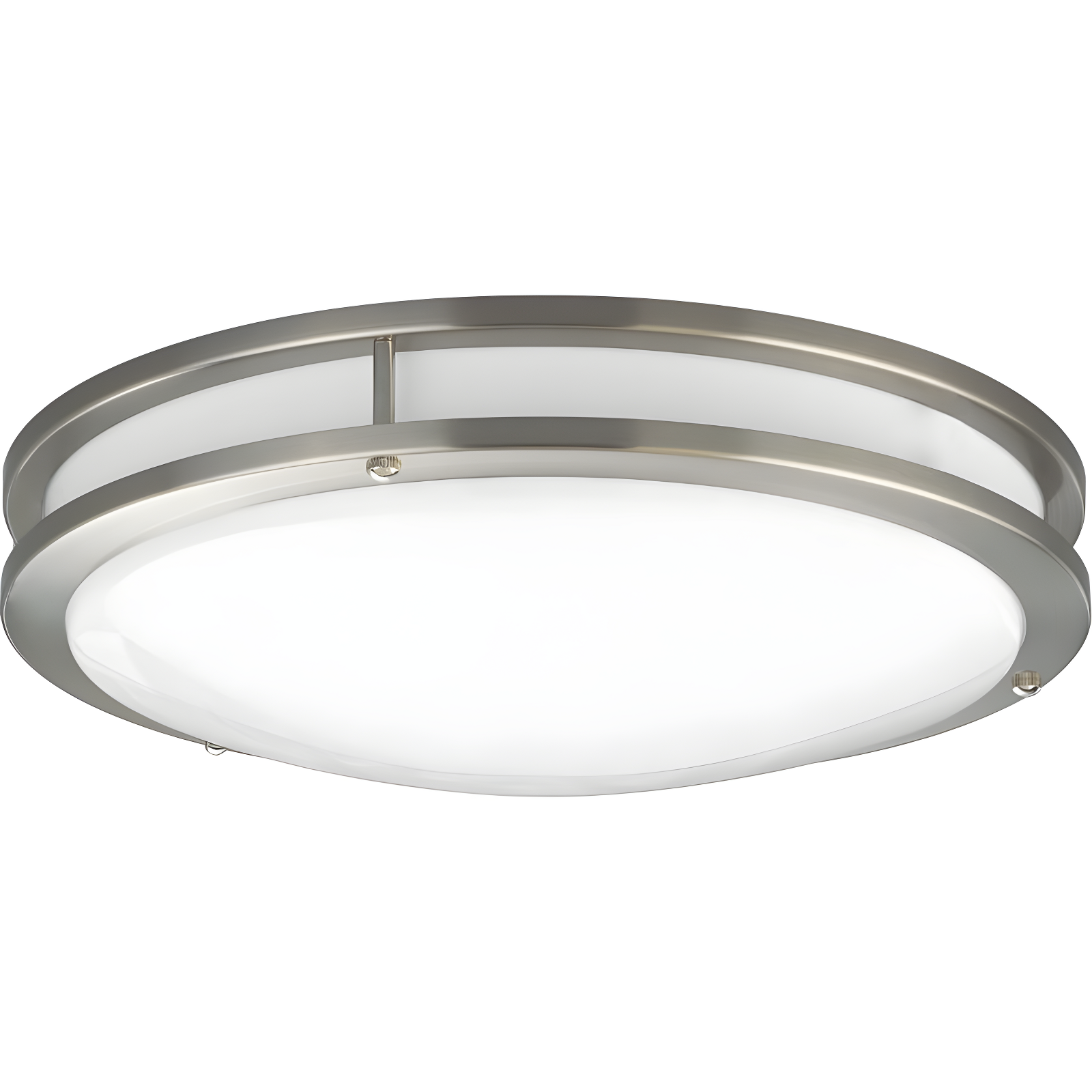 Brushed Nickel Modern LED Flush Mount with Acrylic Shade