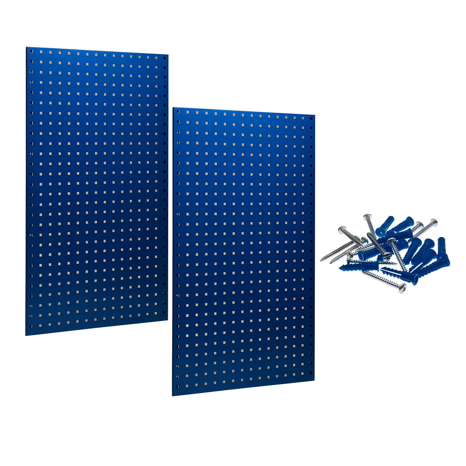 24" x 42.5" Heavy Duty Blue Epoxy Steel Pegboard for Tool Storage