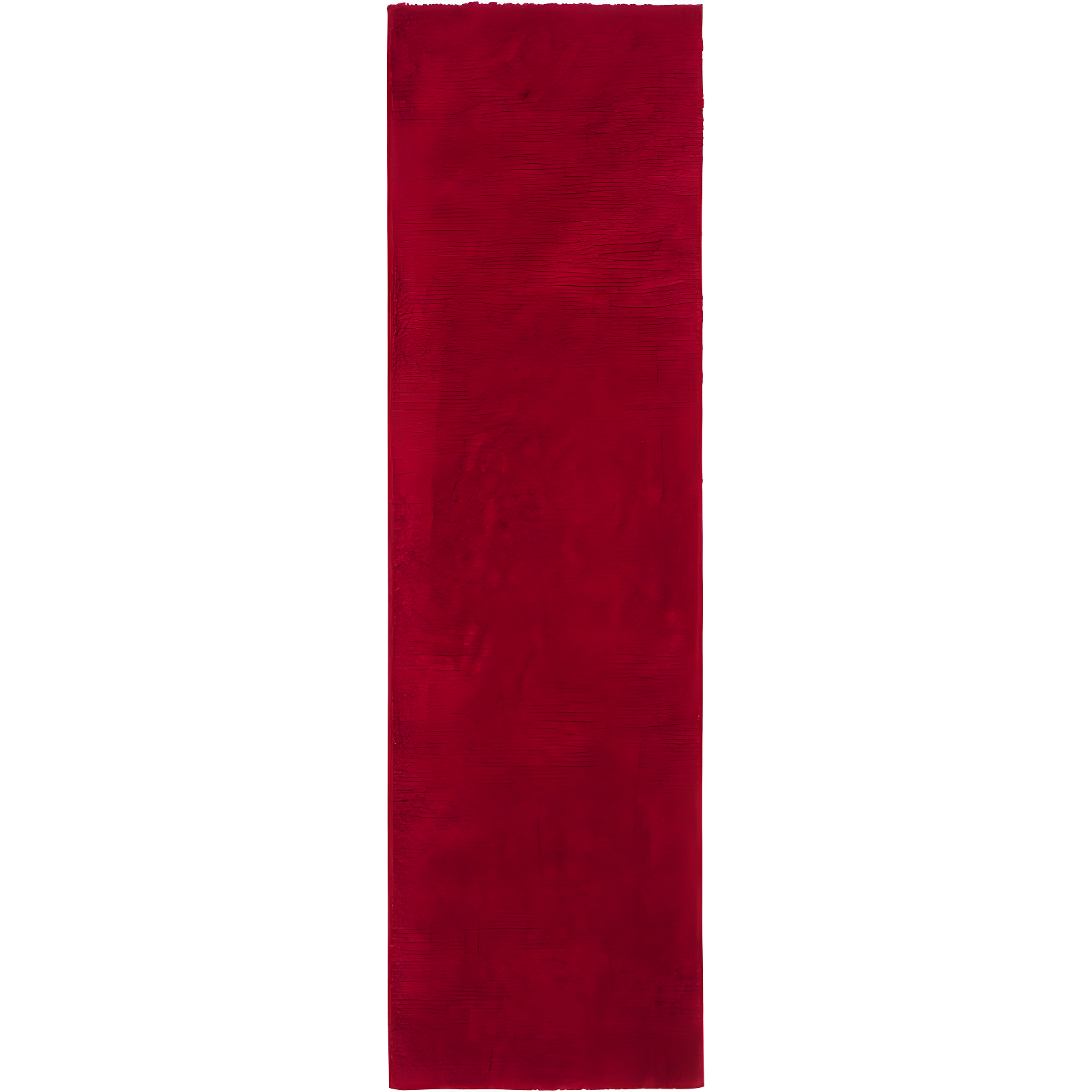 Luxurious Red Shag Runner Rug - Hand-Knotted, Easy Care, 2'3" x 12'