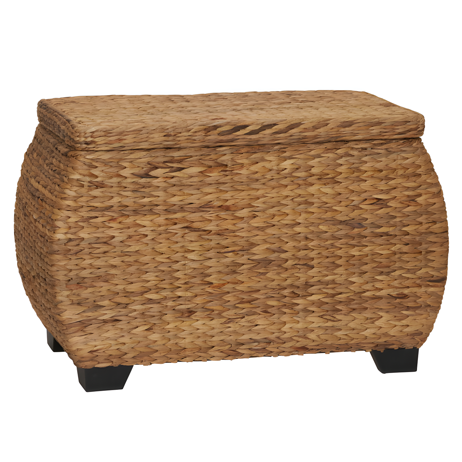 Natural Water Hyacinth 31'' Curved Lidded Storage Chest