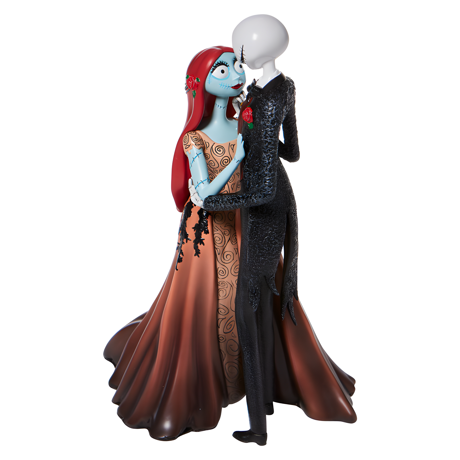 Jack and Sally Embracing Resin Figurine 9.5 Inch