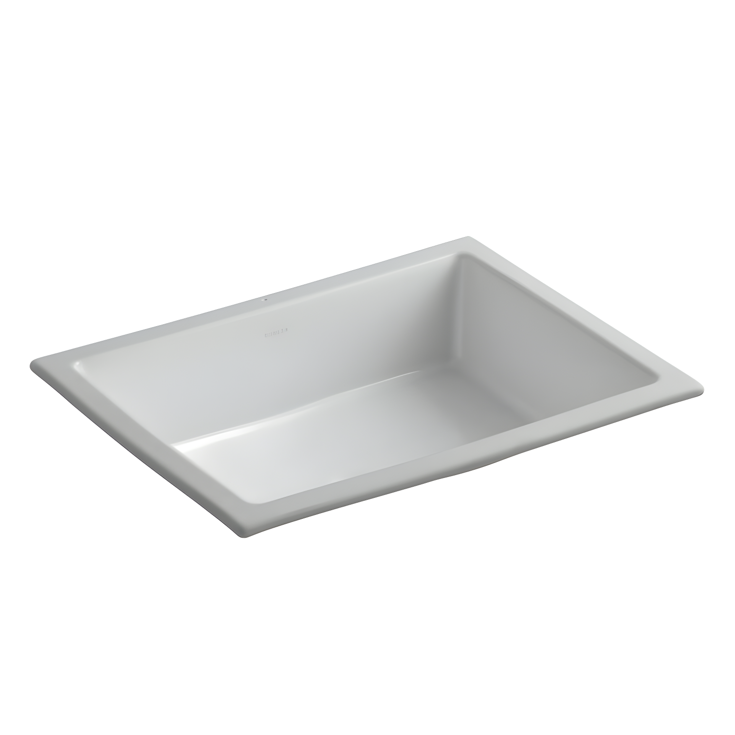 Verticyl Ice Grey Ceramic Rectangular Undermount Bathroom Sink