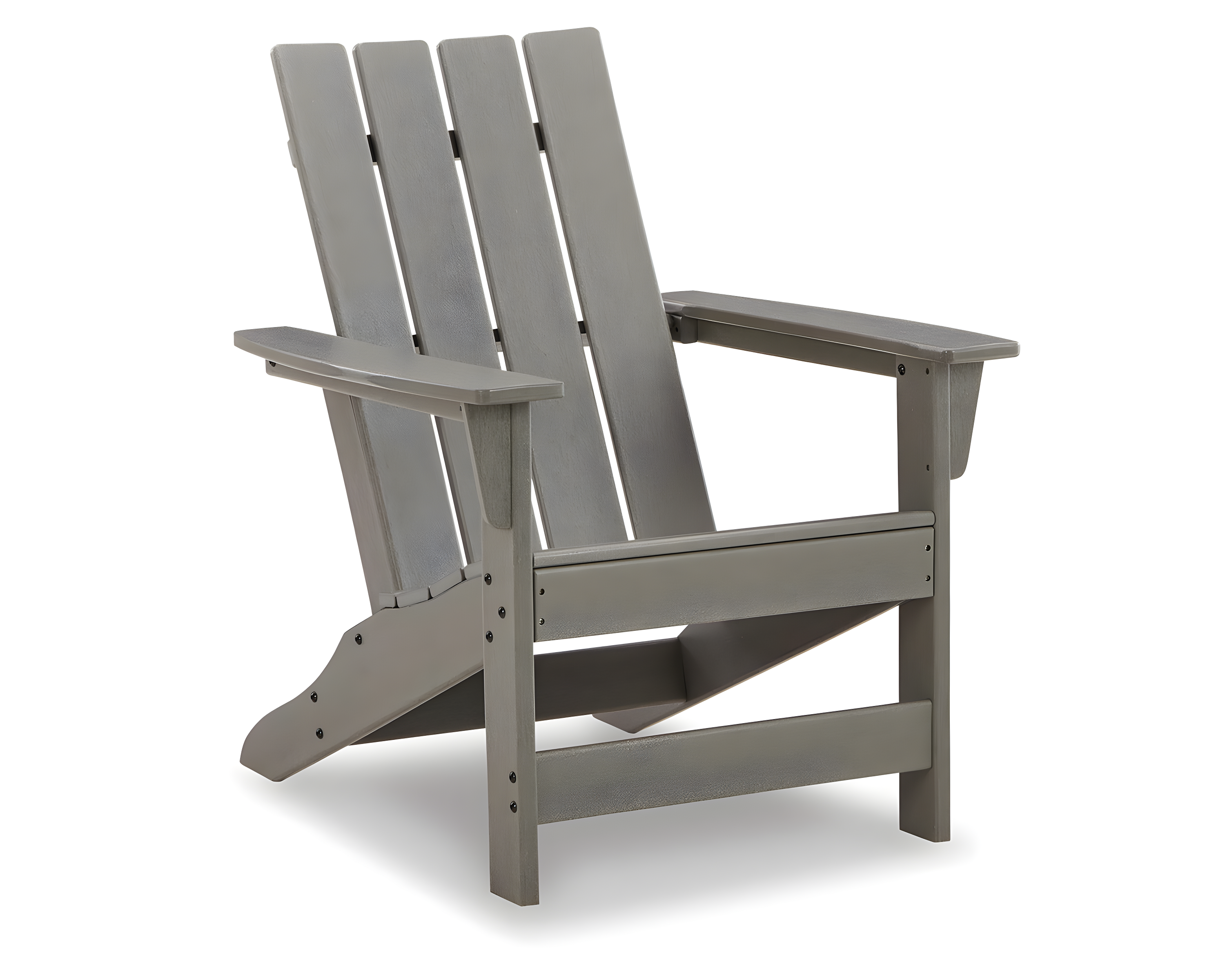 Gray HDPE Transitional Adirondack Rocking Chair