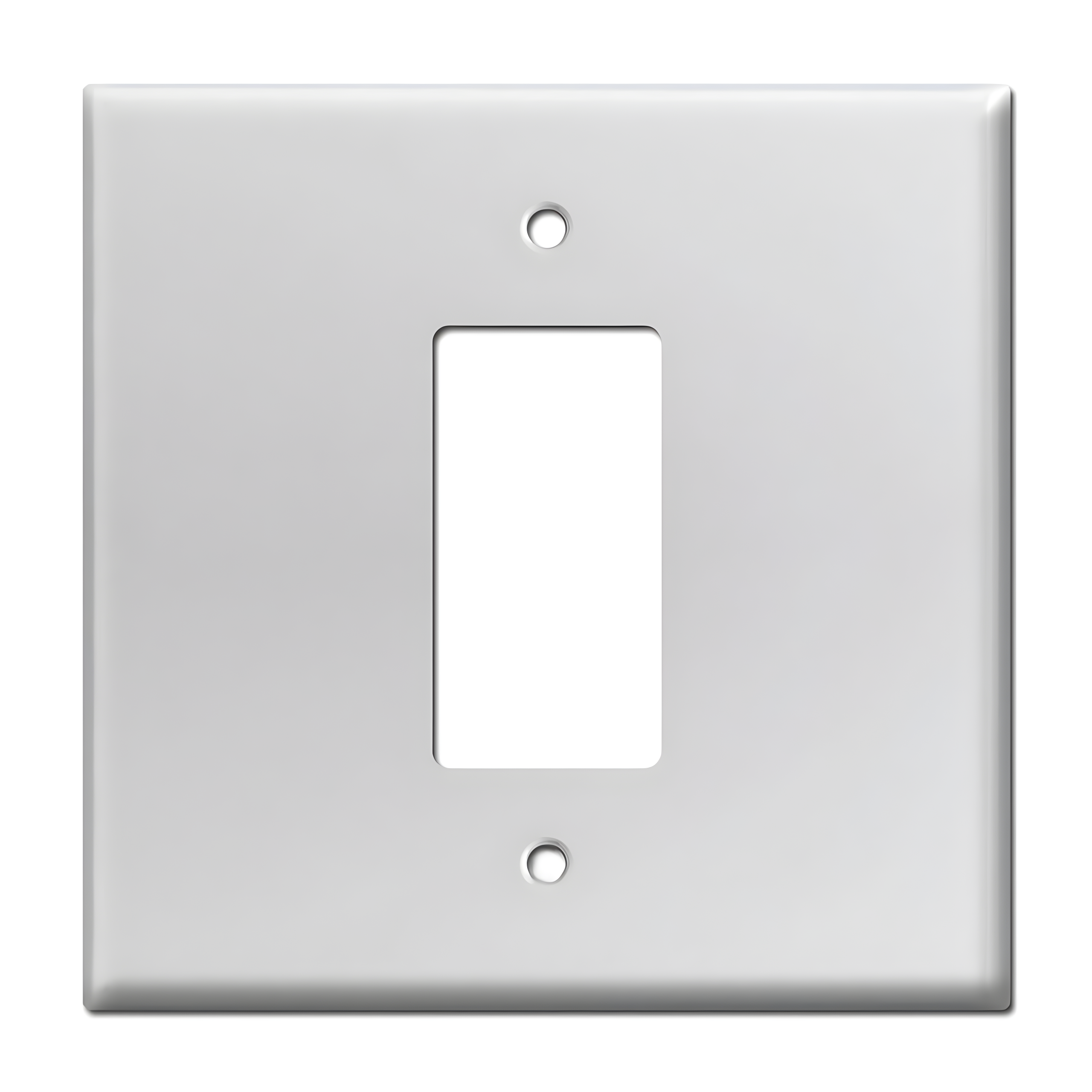 White Jumbo Metal 2-Gang Switch Plate Cover