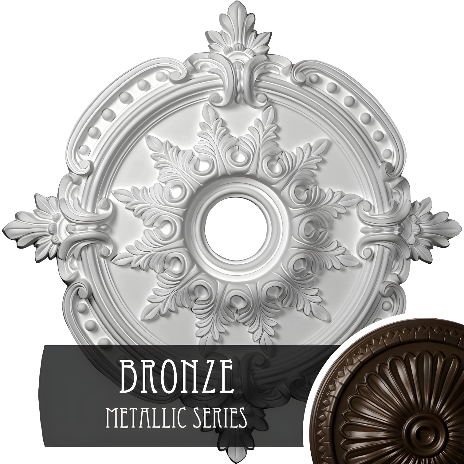 Bronze Hand-Painted Classic Ceiling Medallion