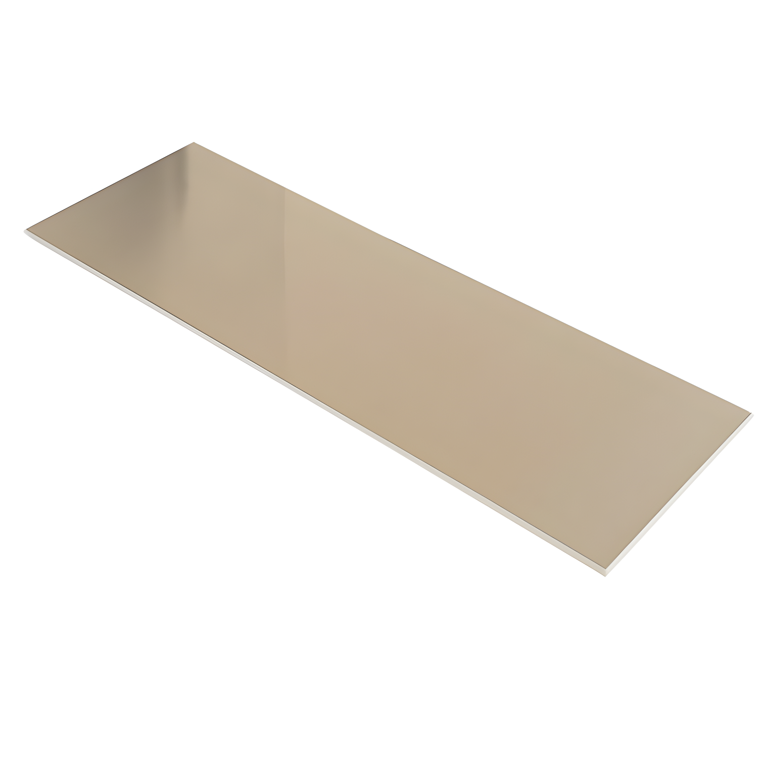 Glossy Latte 12'' x 4'' Peel and Stick Subway Tile