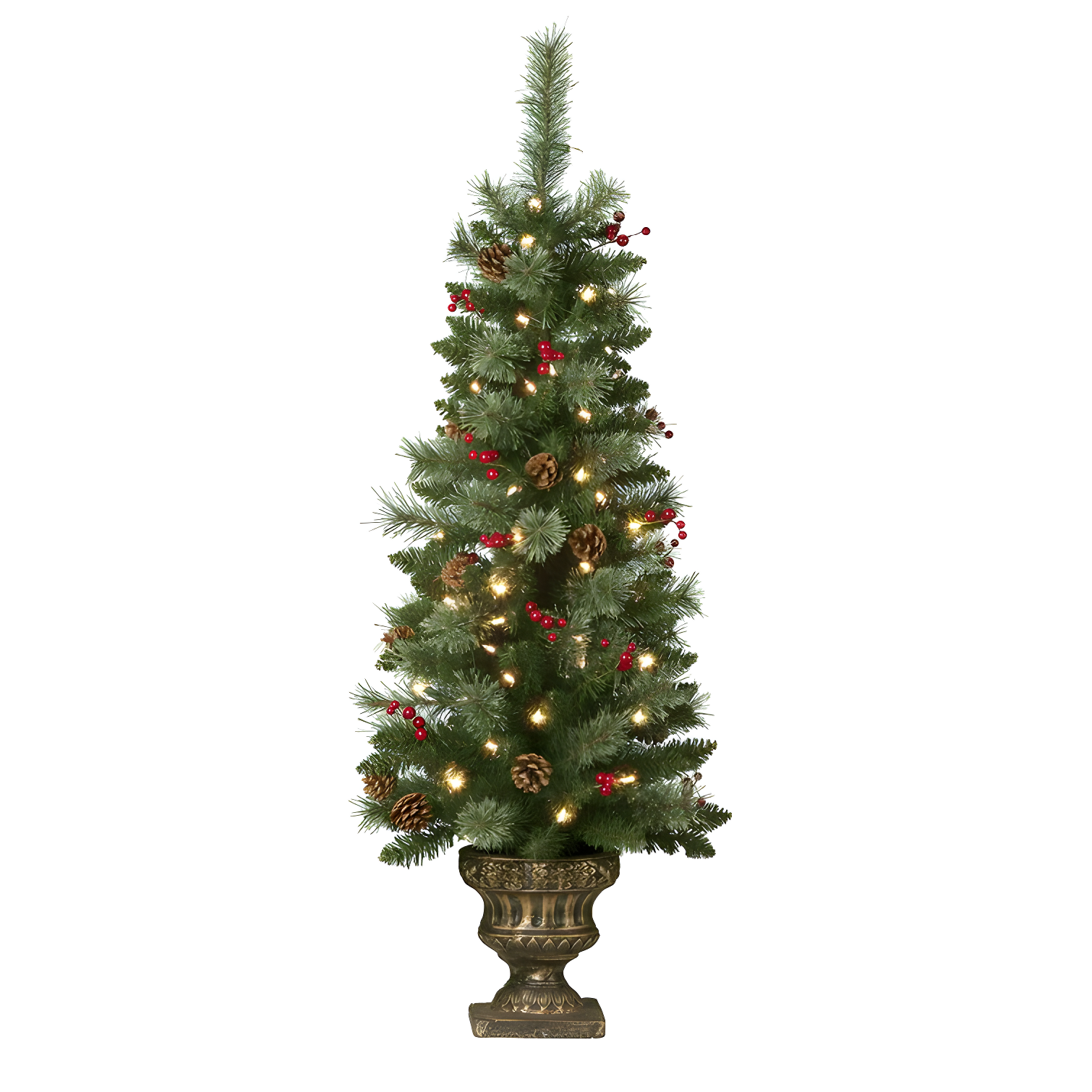 4' Pre-Lit White LED Potted Artificial Christmas Tree