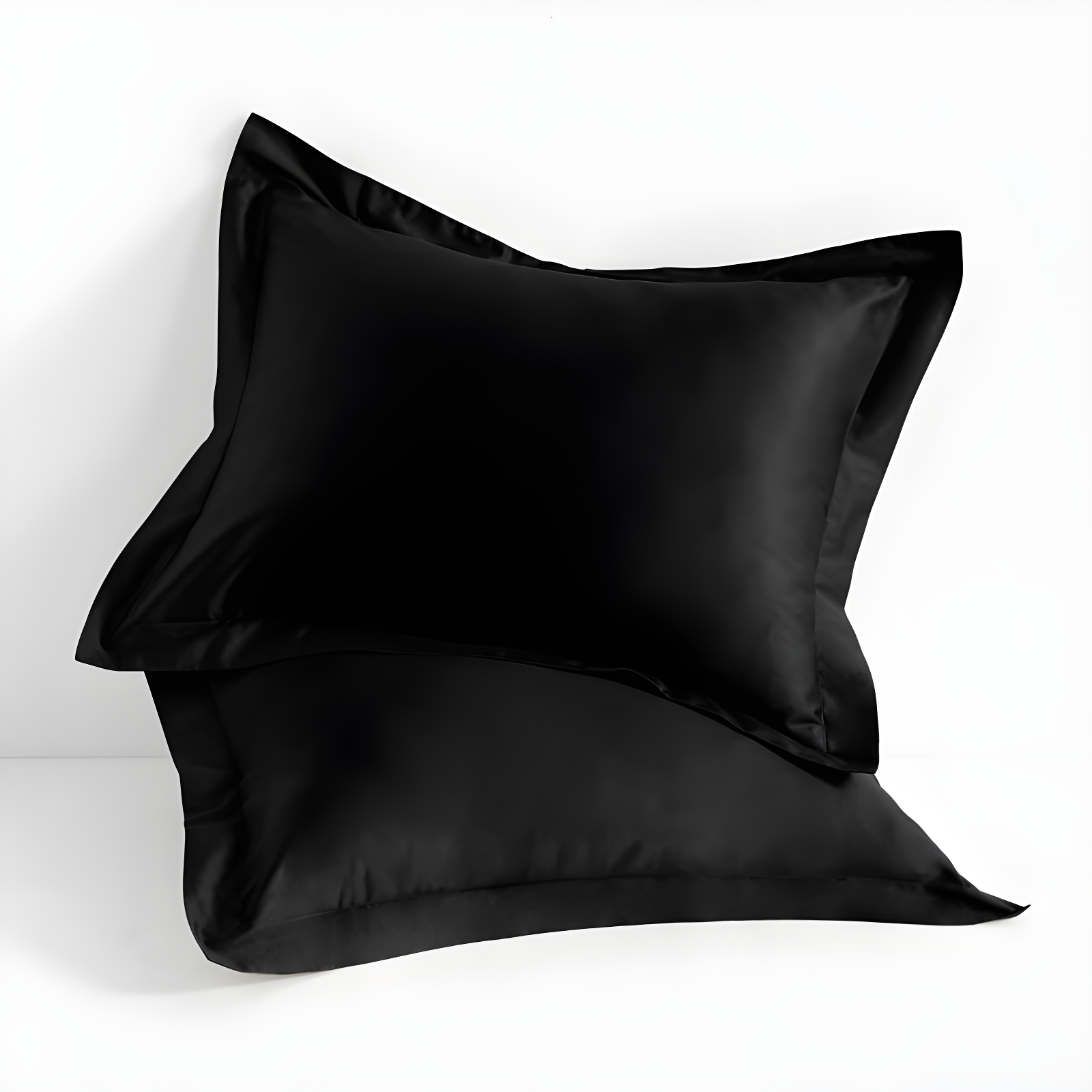 Black Cotton Euro Hypoallergenic Pillow Shams, Set of 2