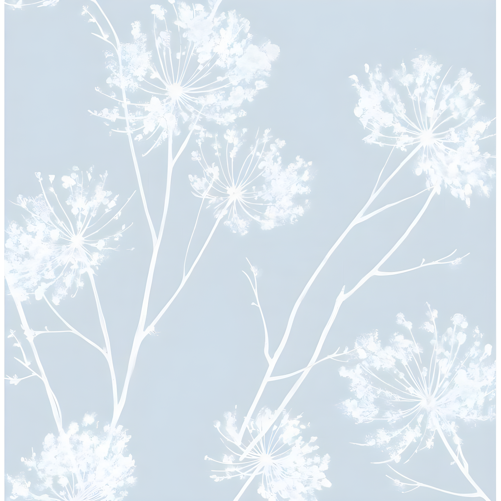 Light Blue Botanical Peel and Stick Wallpaper