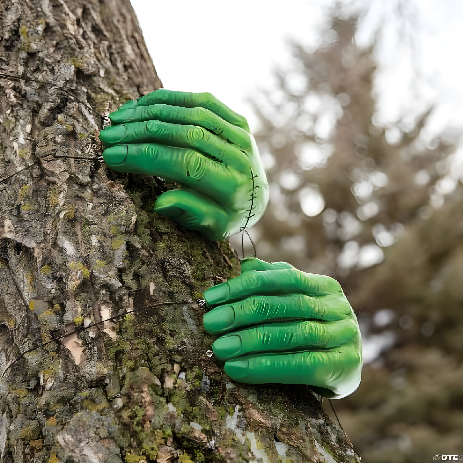 Green Resin Zombie Hands Halloween Tree Decorations Set