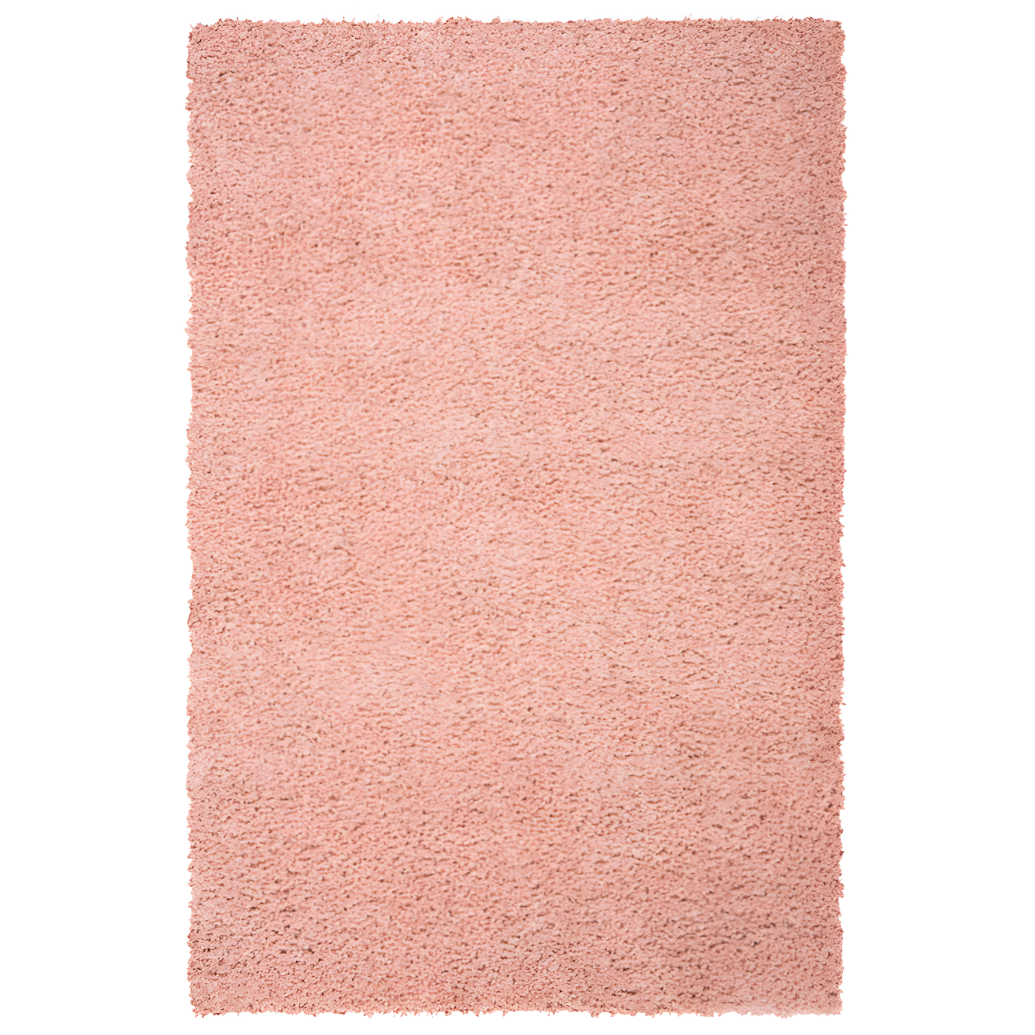 Pink Rectangular Shag 4' x 6' Synthetic Area Rug