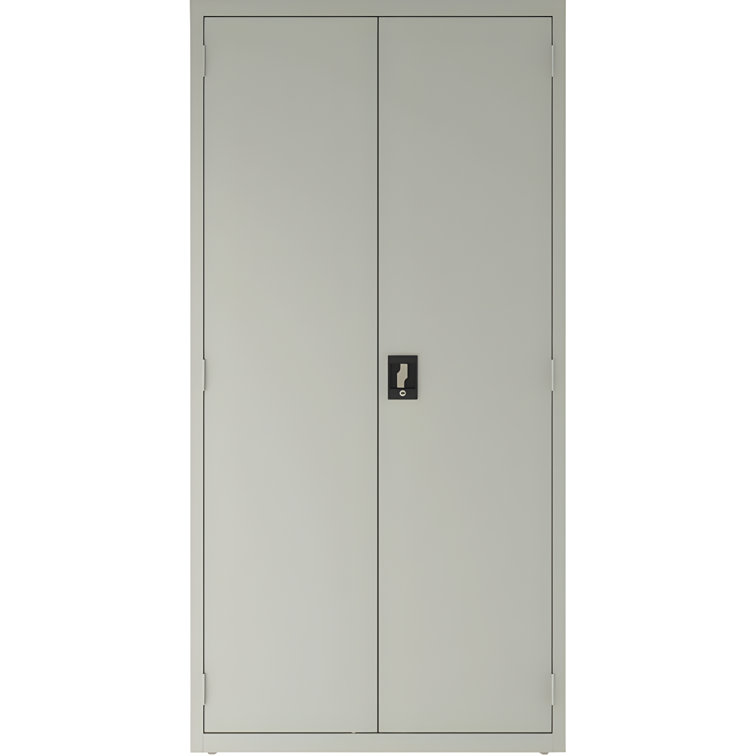 Light Gray Lockable Steel Office Cabinet with Adjustable Shelving