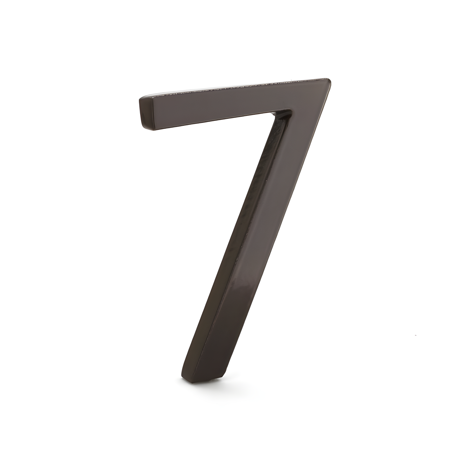 Roman Bronze 4-inch Floating Aluminum House Number 7