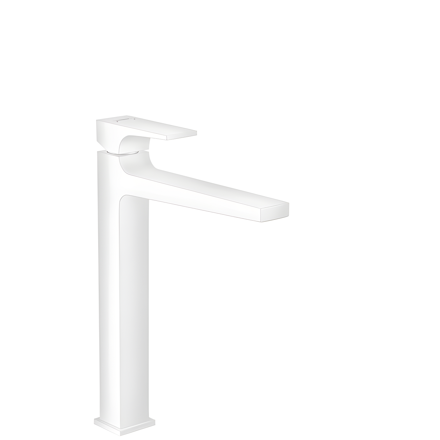 Matte White Modern Single-Hole Vessel Faucet