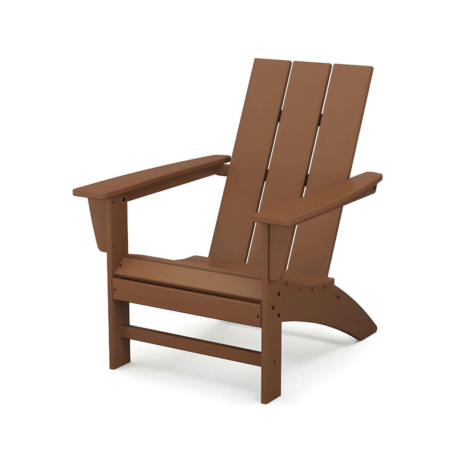 Teak High-Density Polyethylene Modern Adirondack Chair