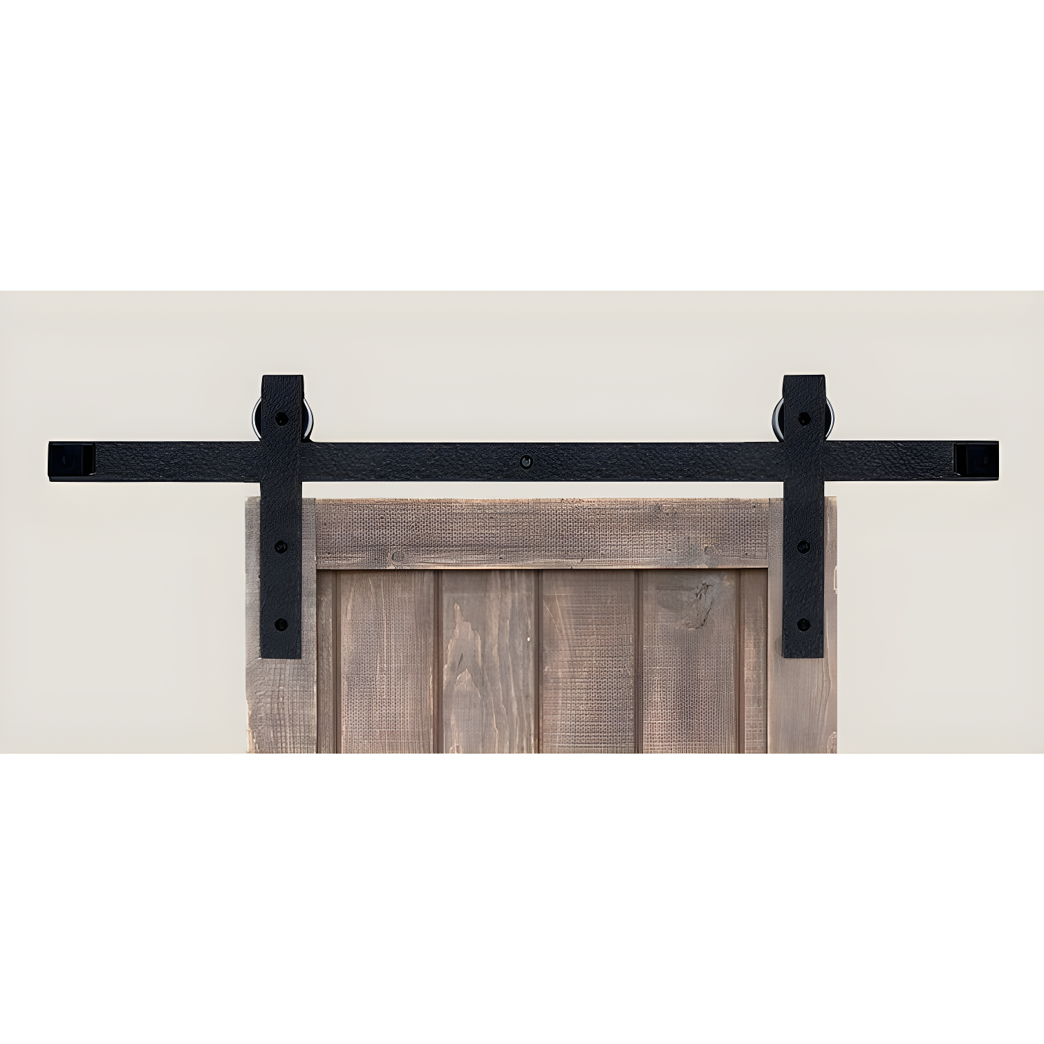 Black Iron Standard Single Track Barn Door Hardware Kit