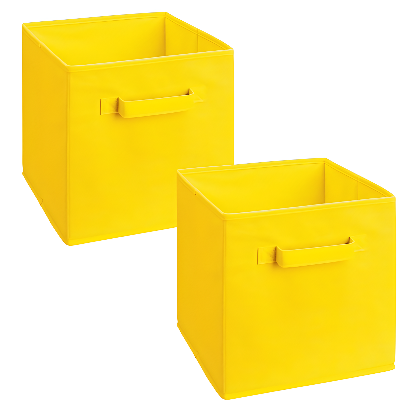 Yellow Polypropylene 2-Pack Fabric Storage Bins