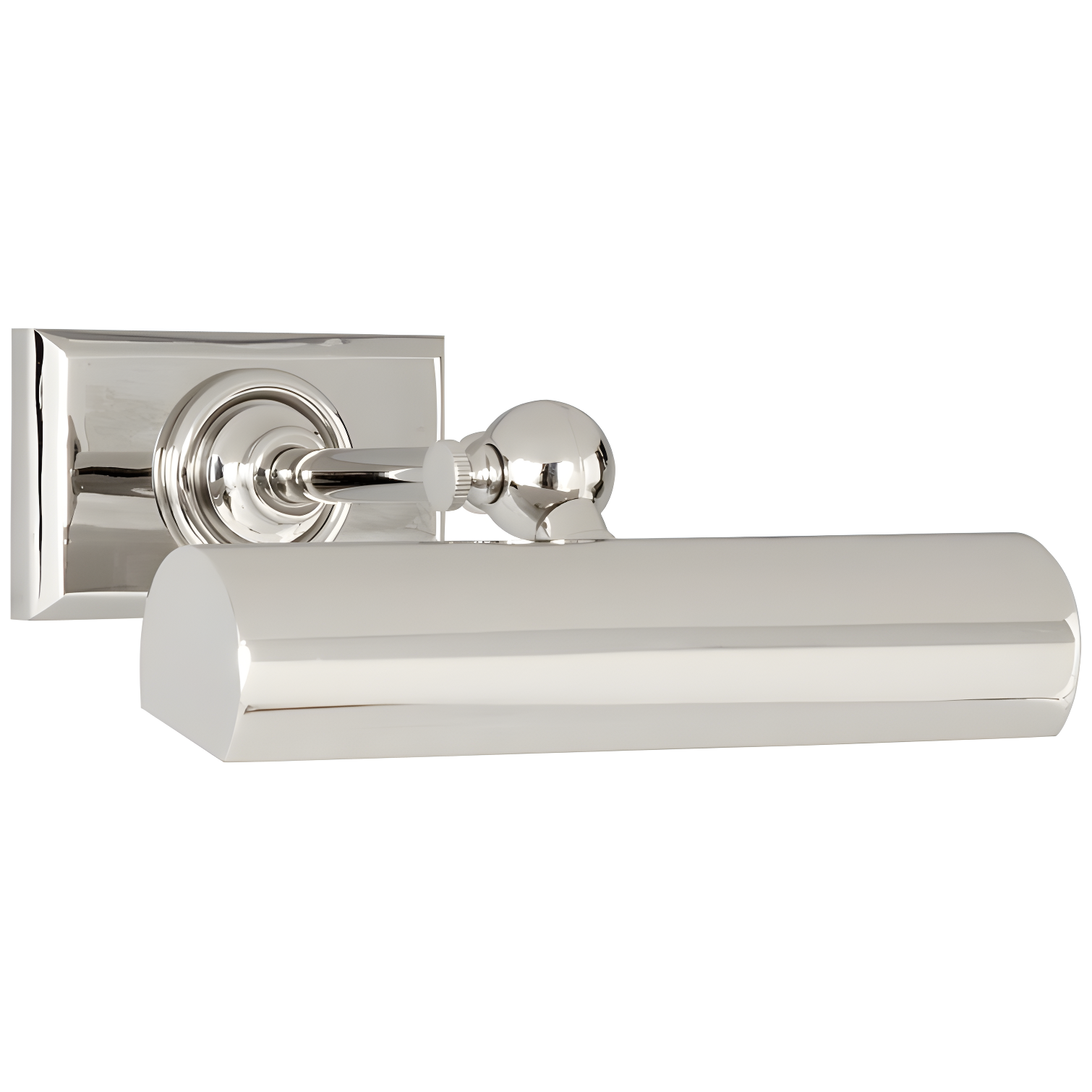 Sleek Polished Nickel 8" LED Wall Picture Light with Adjustable Angle