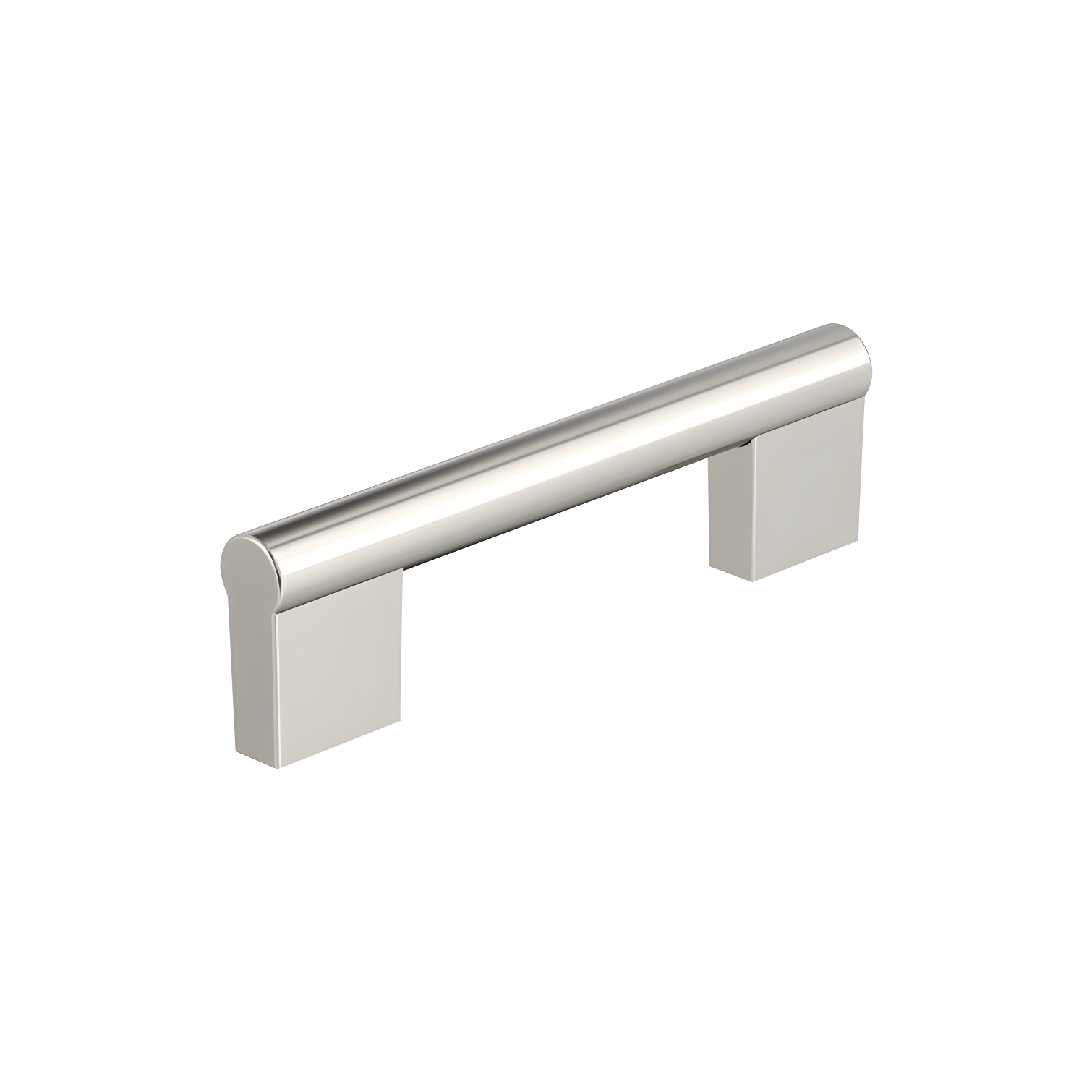 Polished Nickel 3-3/4" Modern Industrial Cabinet Bar Pull