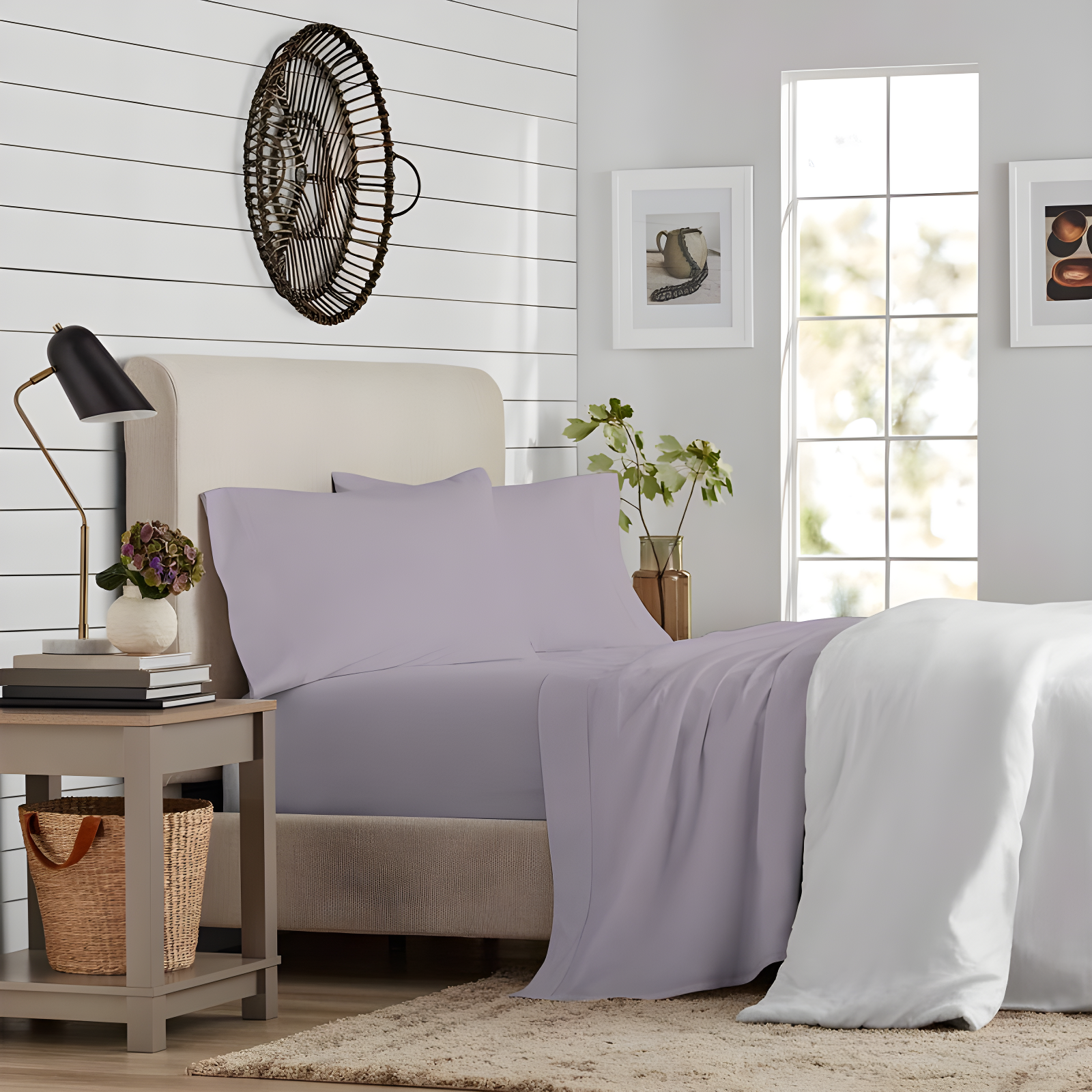 Lavender Twin Organic Cotton Percale Sheet Set