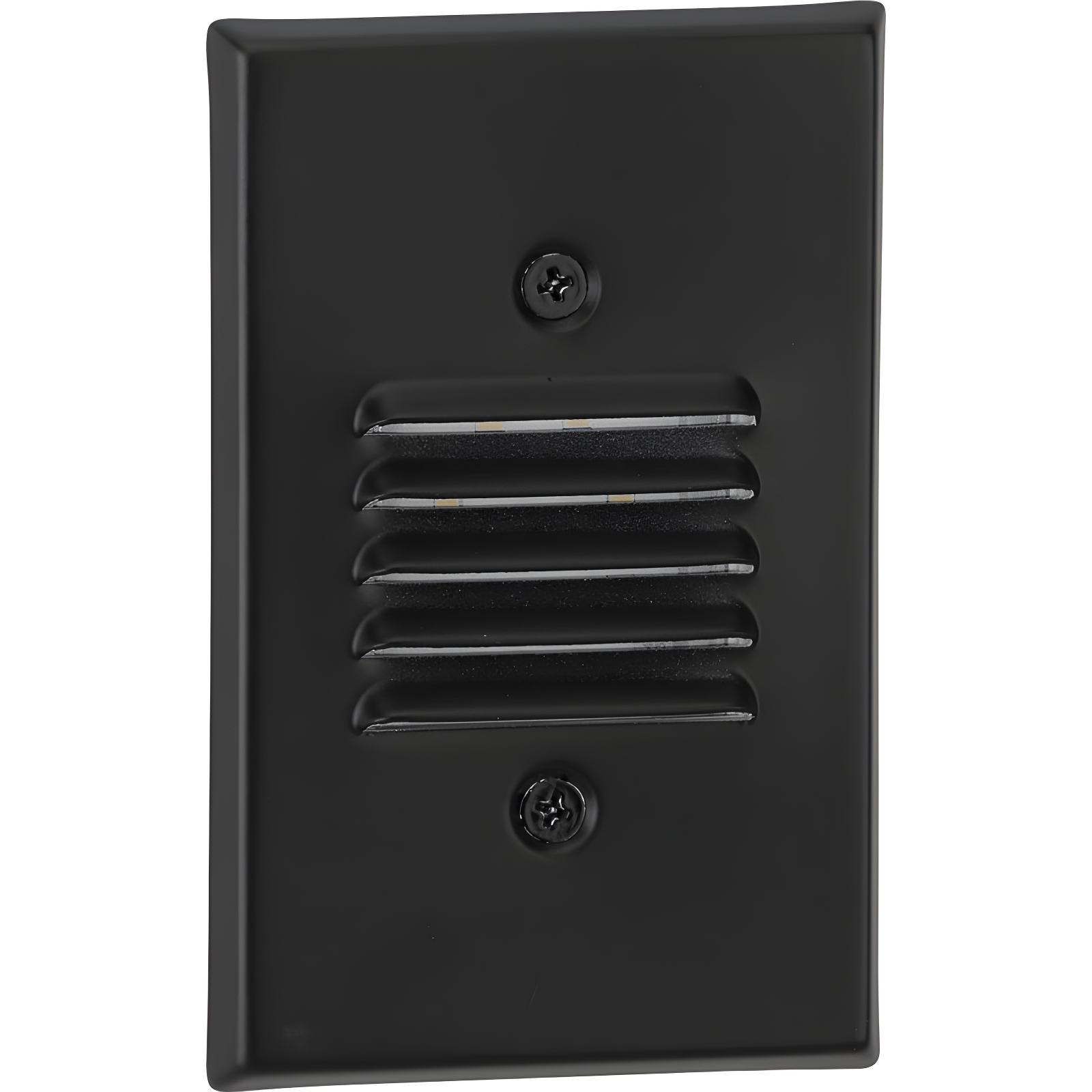 Black Dimmable LED Step Light with Louvered Face Plates