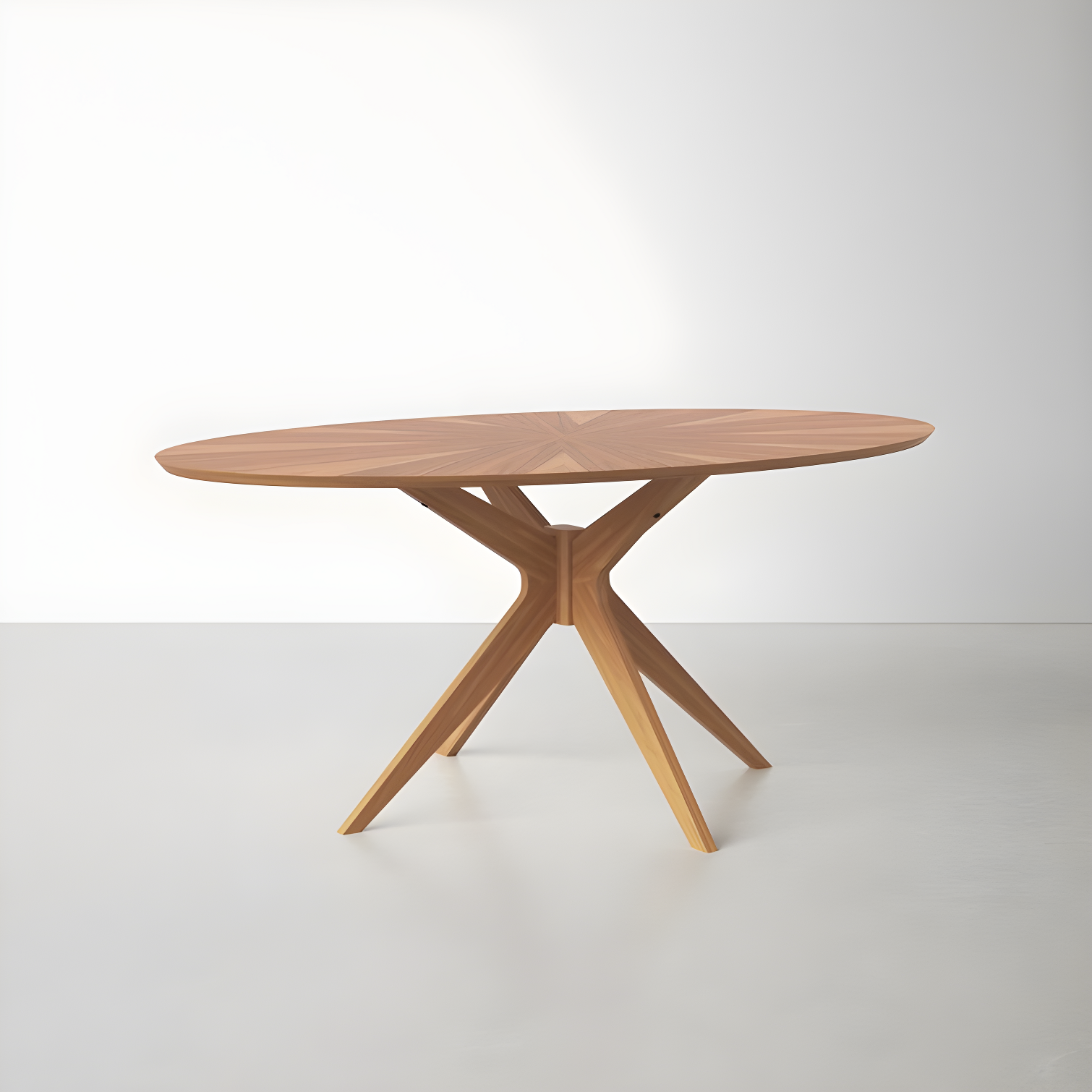 Fenway 70.5'' Oak Oval Dining Table with Flared Legs