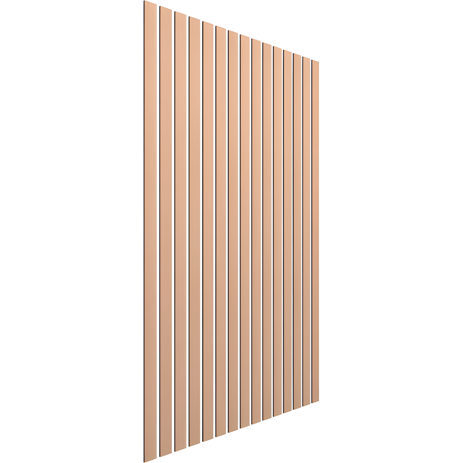 Adjustable Alder Wood Slat Wall Panel Kit with 2" Slats