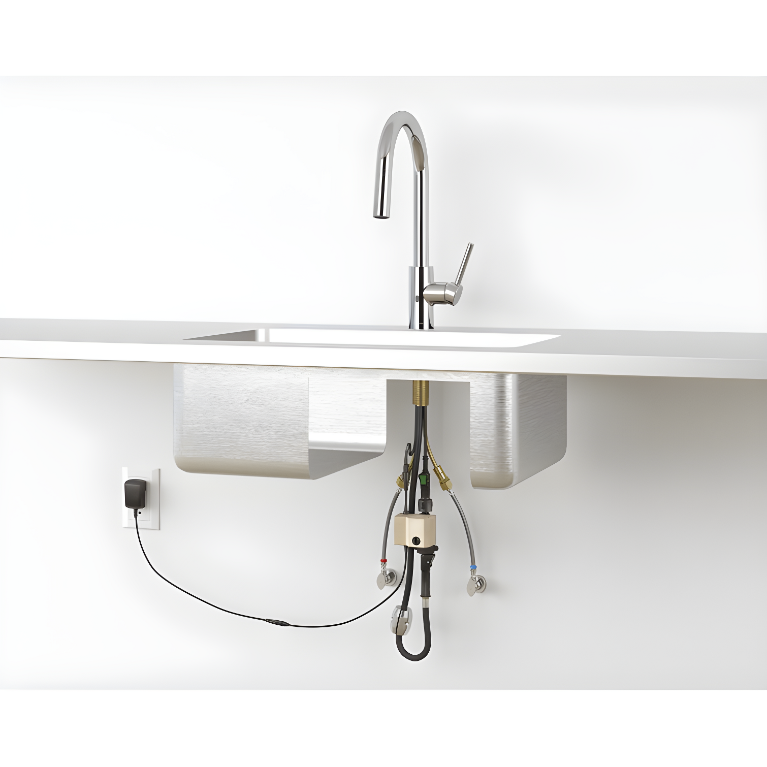 Sleek Chrome 16'' High Arc Pull-Down Kitchen Faucet with Touchless Spray