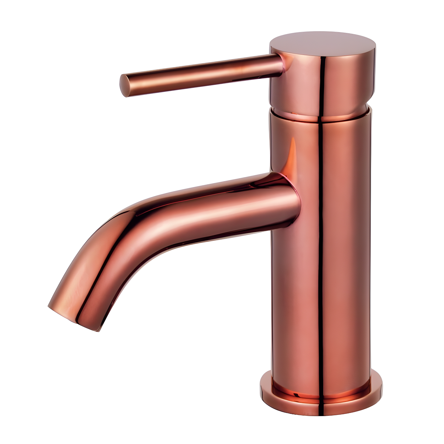 Rose Gold Single-Handle Bathroom Faucet with Drain Assembly