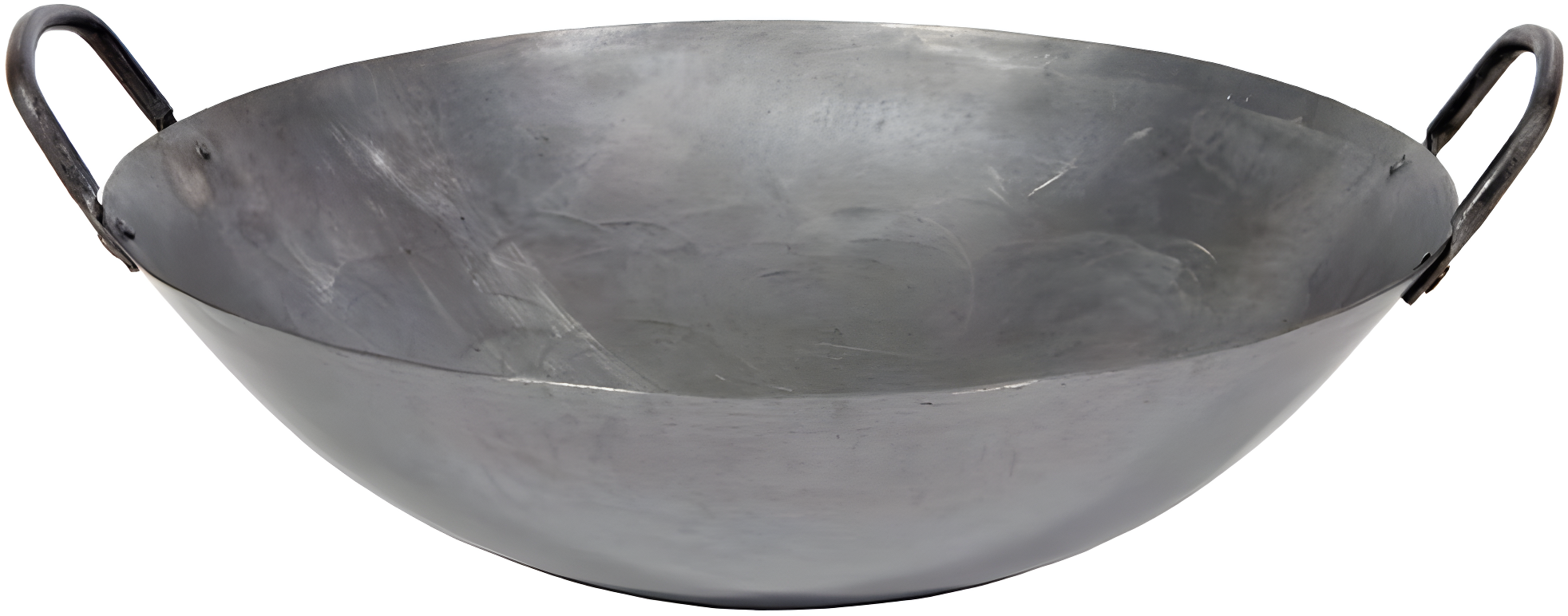 30" Hand Hammered Steel Cantonese Wok with Riveted Handles