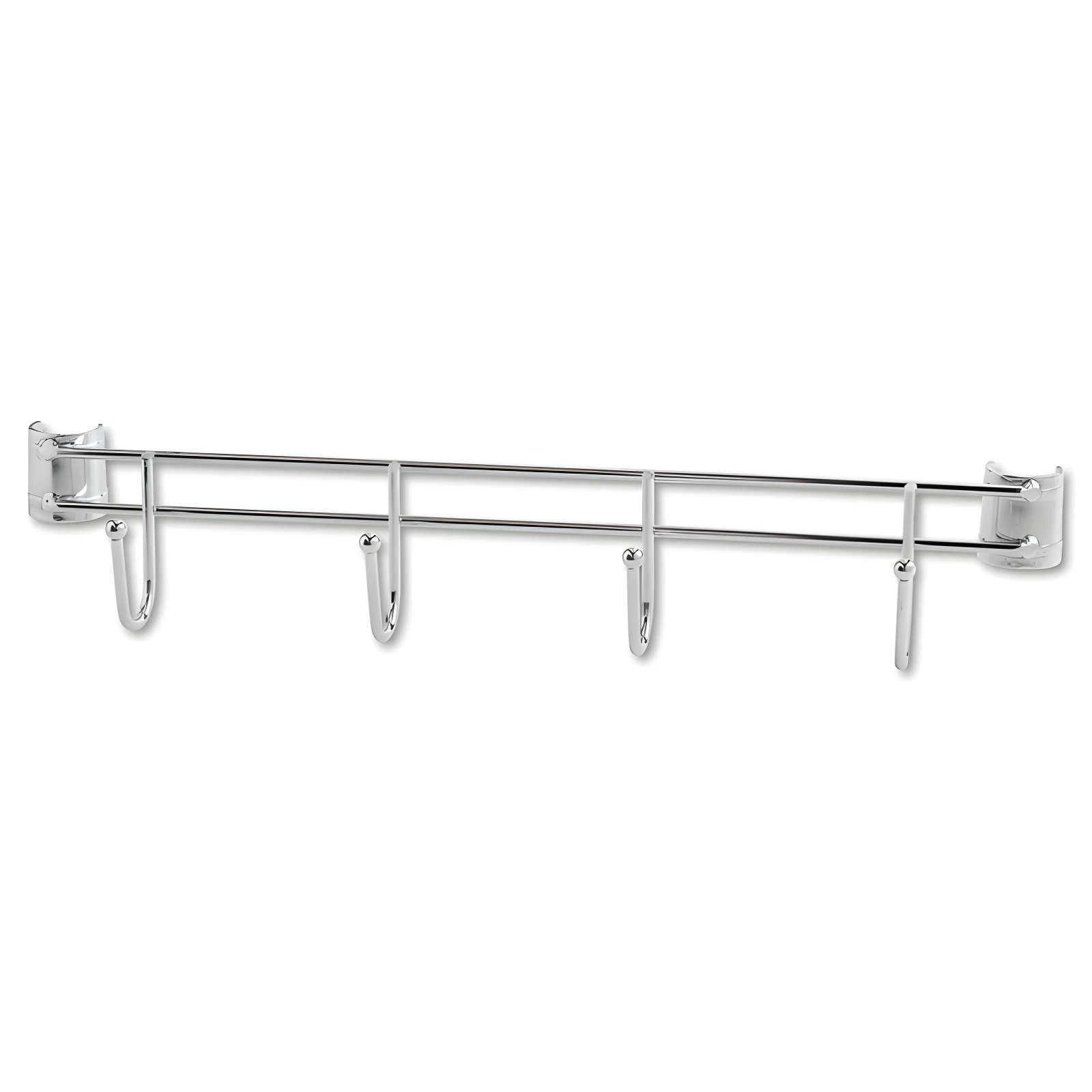 18" Silver Metal Hook Bars for Wire Shelving